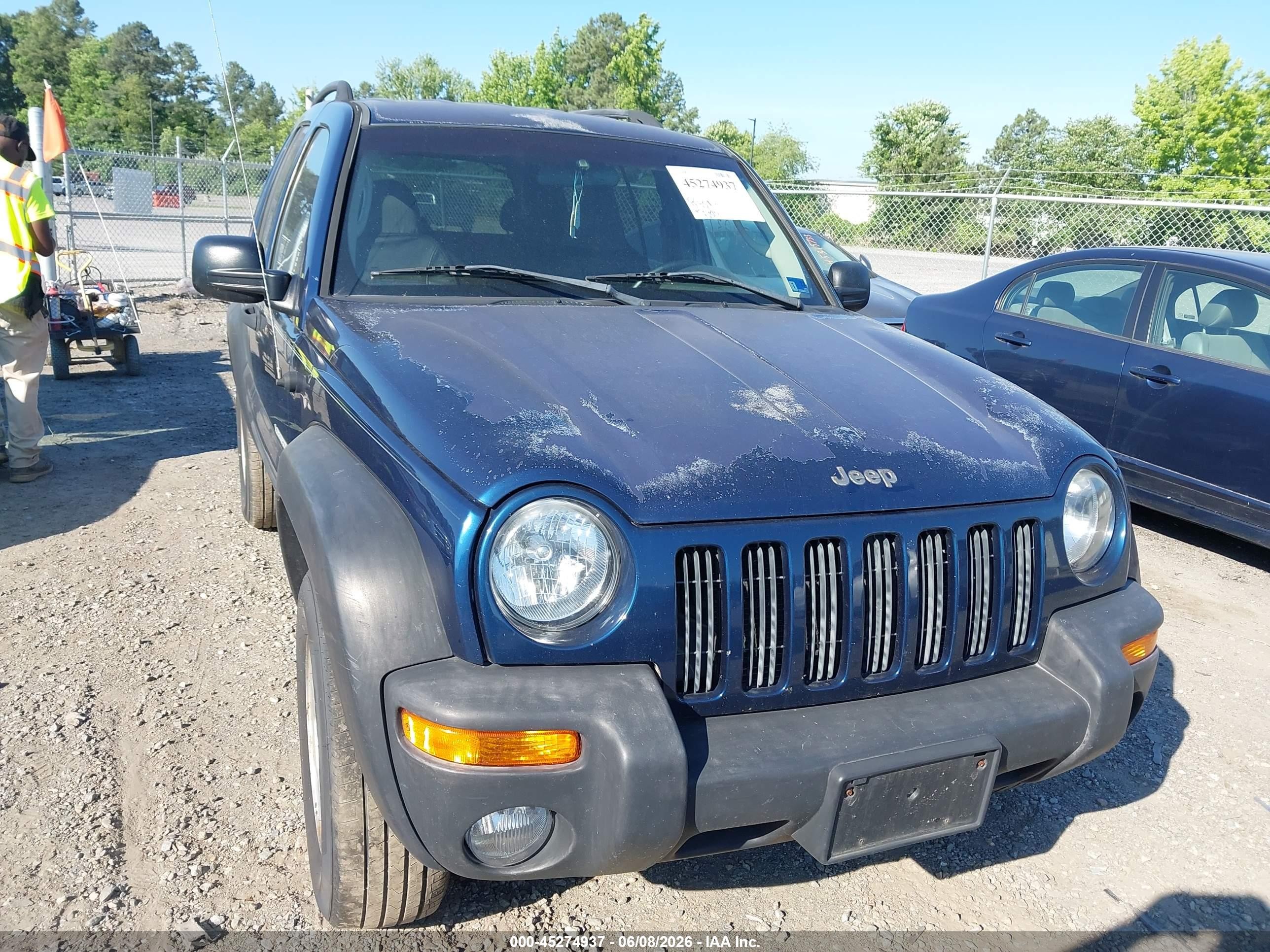 2004 Jeep Liberty Sport Blue vin: 1J4GL48K24W297157