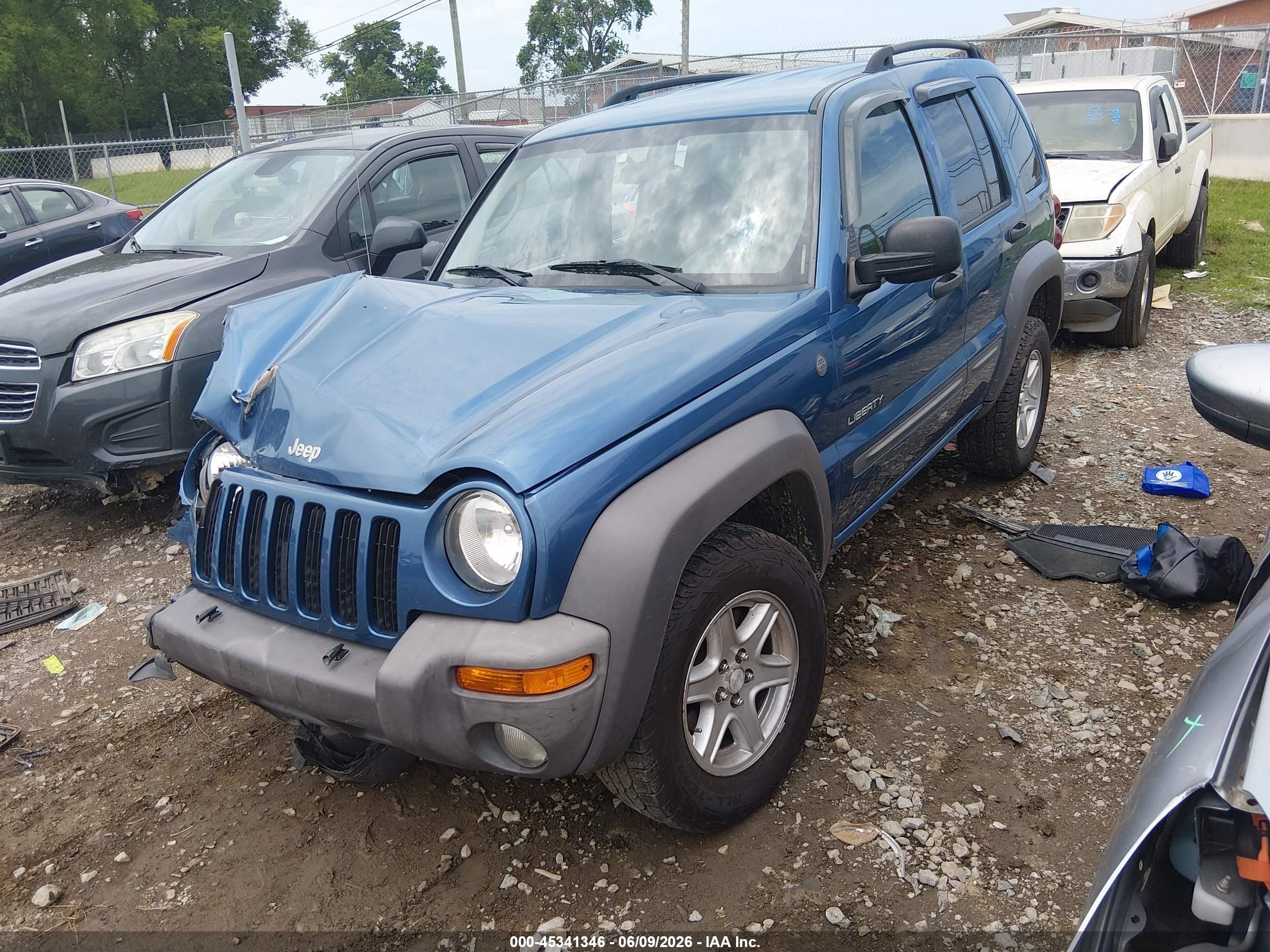 2004 Jeep Liberty Sport Blue vin: 1J4GL48K24W301157