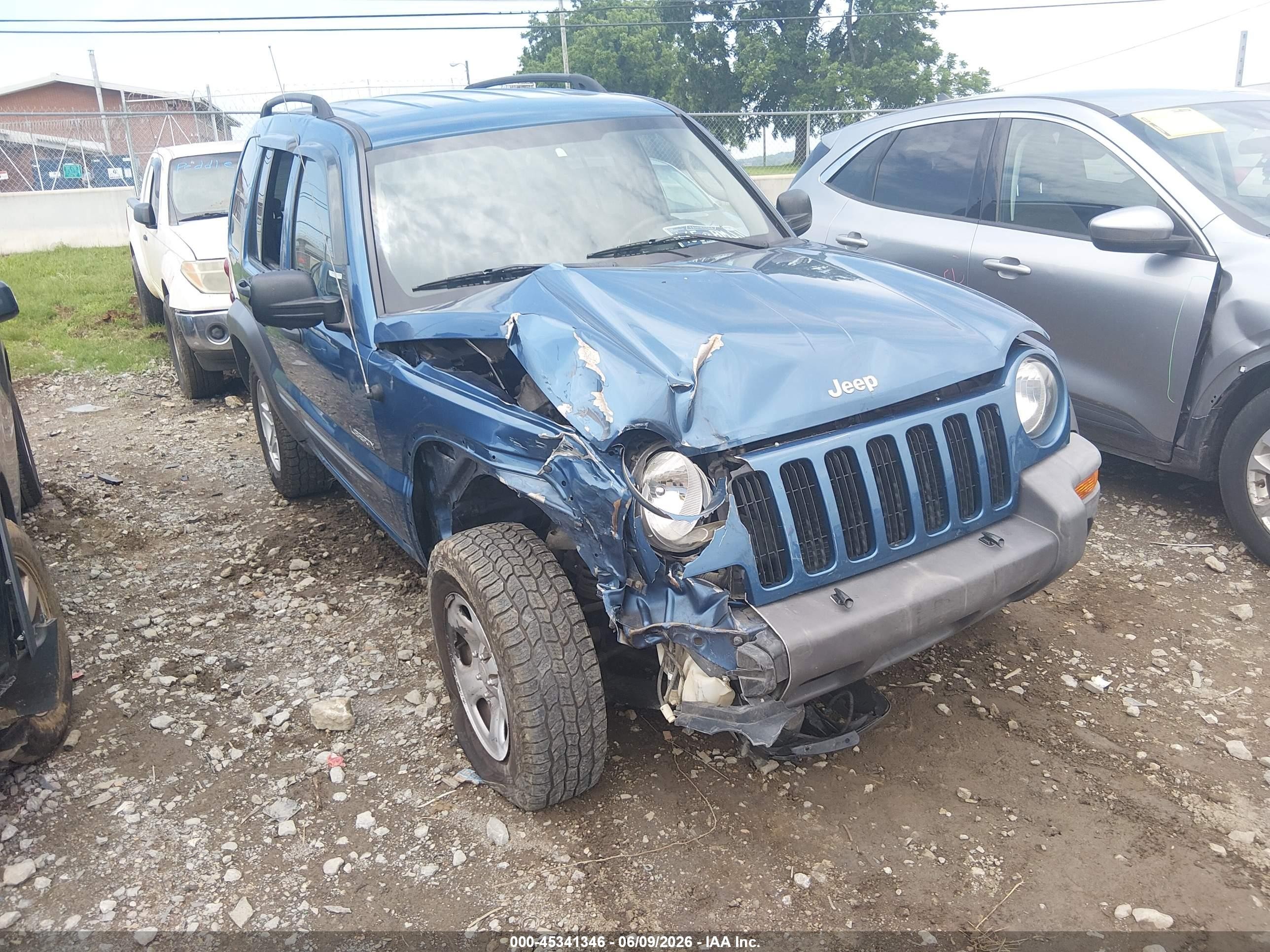 2004 Jeep Liberty Sport Blue vin: 1J4GL48K24W301157