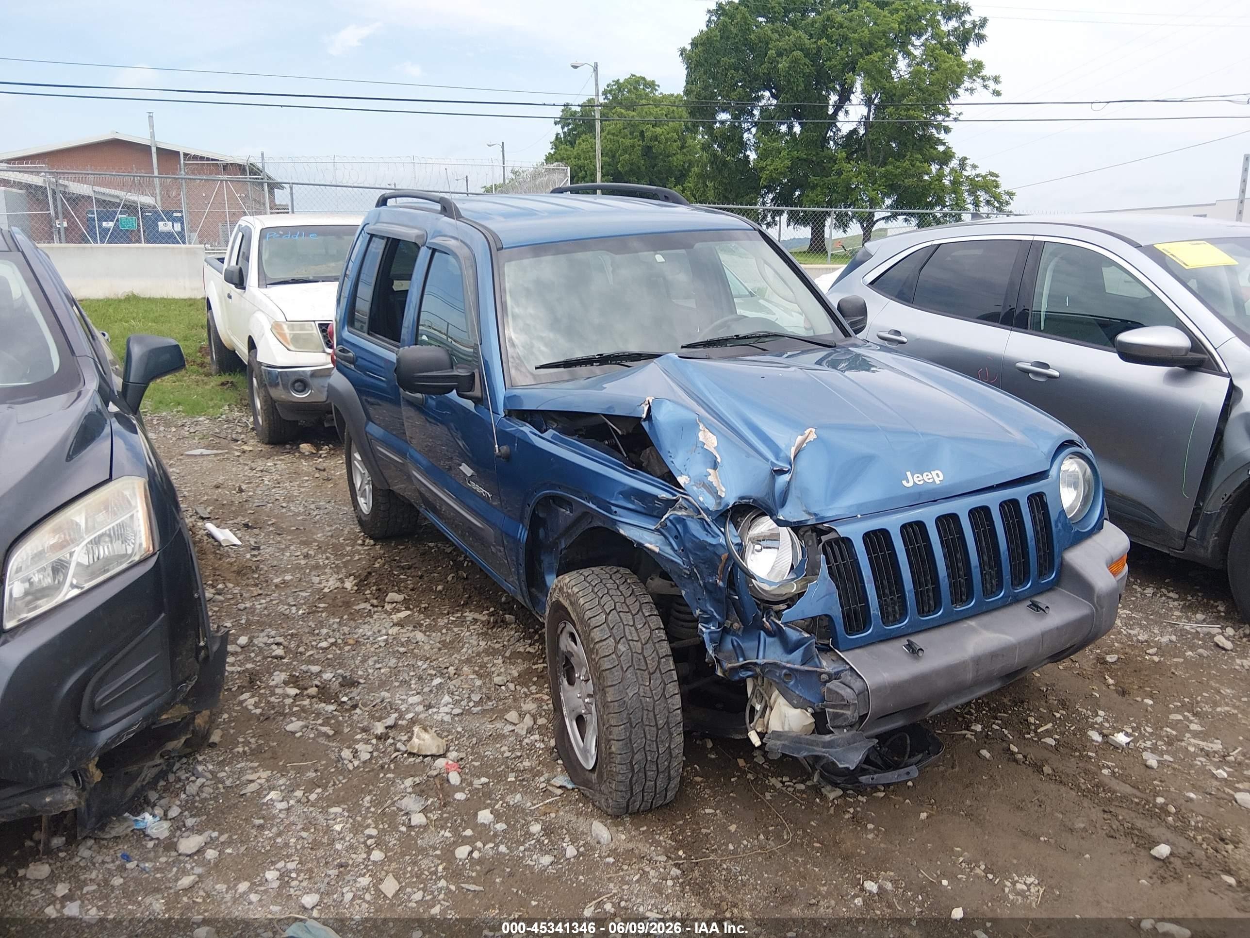2004 Jeep Liberty Sport Blue vin: 1J4GL48K24W301157