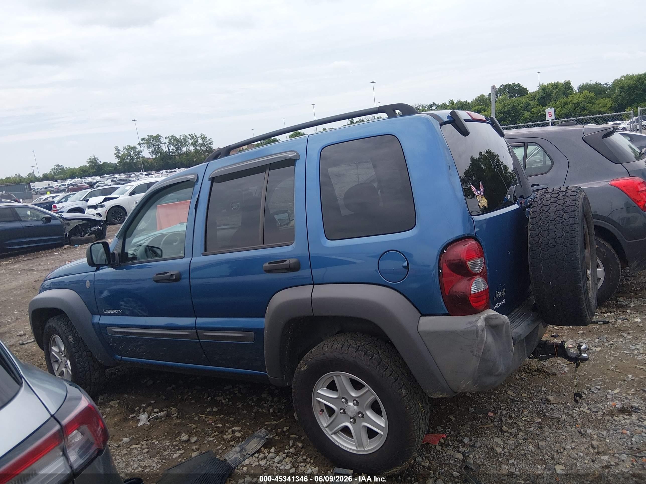 2004 Jeep Liberty Sport Blue vin: 1J4GL48K24W301157