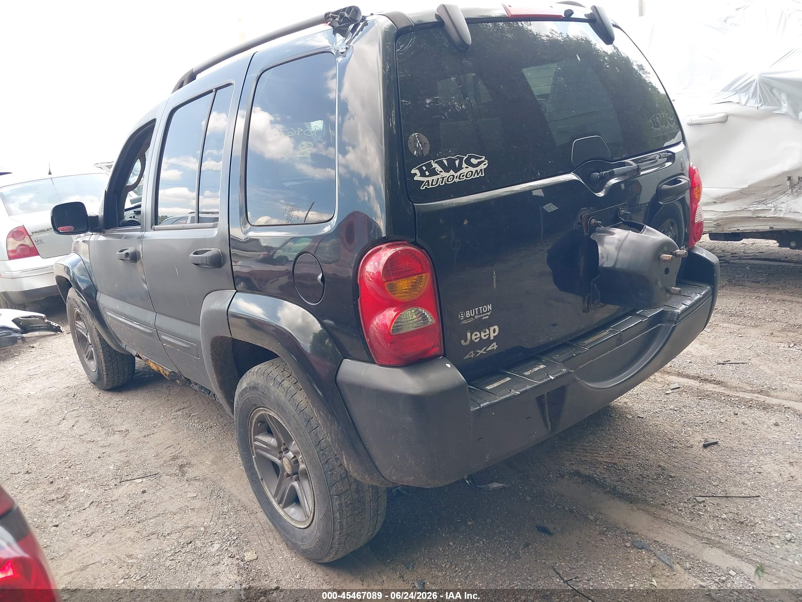 2004 Jeep Liberty Sport Black vin: 1J4GL48K24W317441