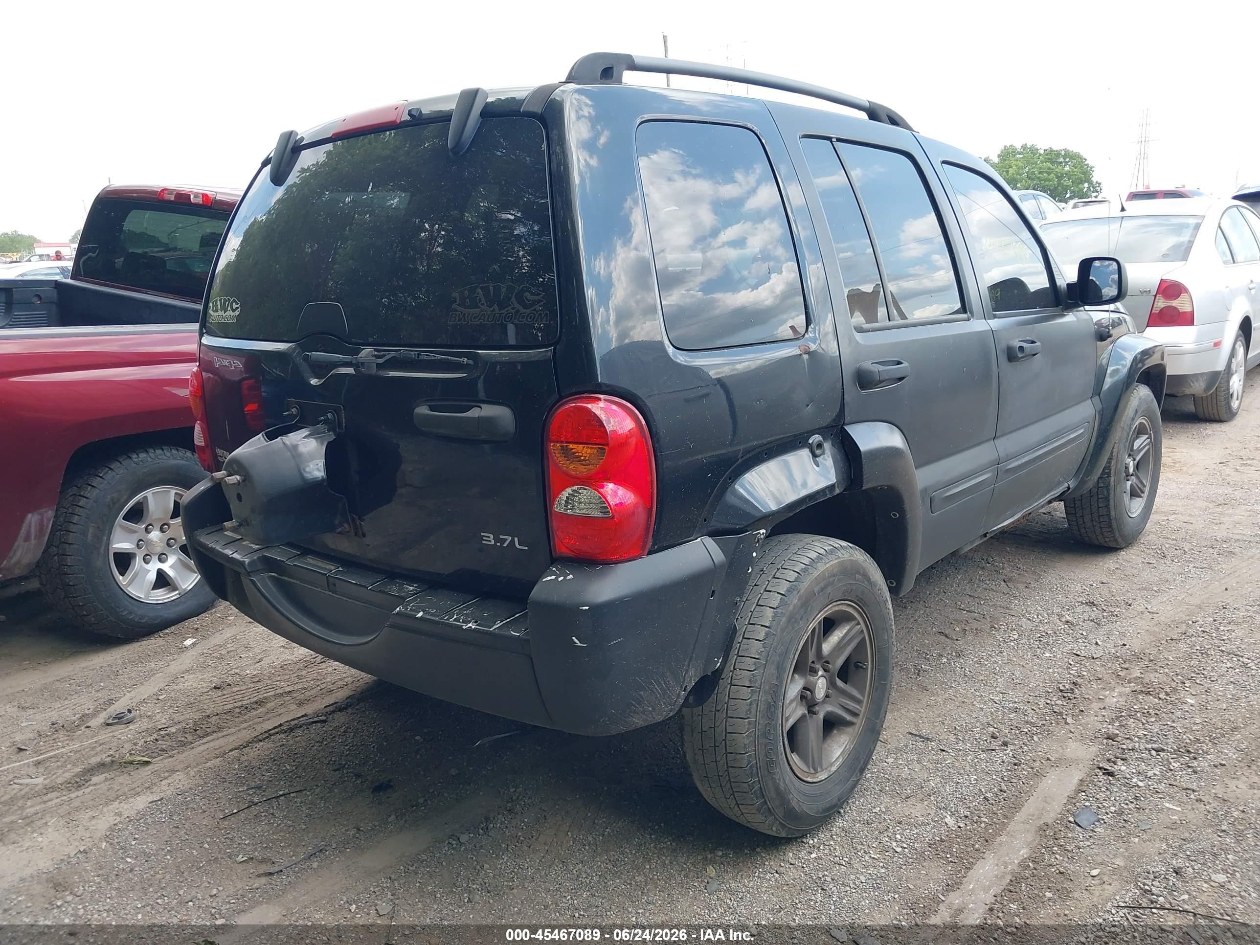 2004 Jeep Liberty Sport Black vin: 1J4GL48K24W317441
