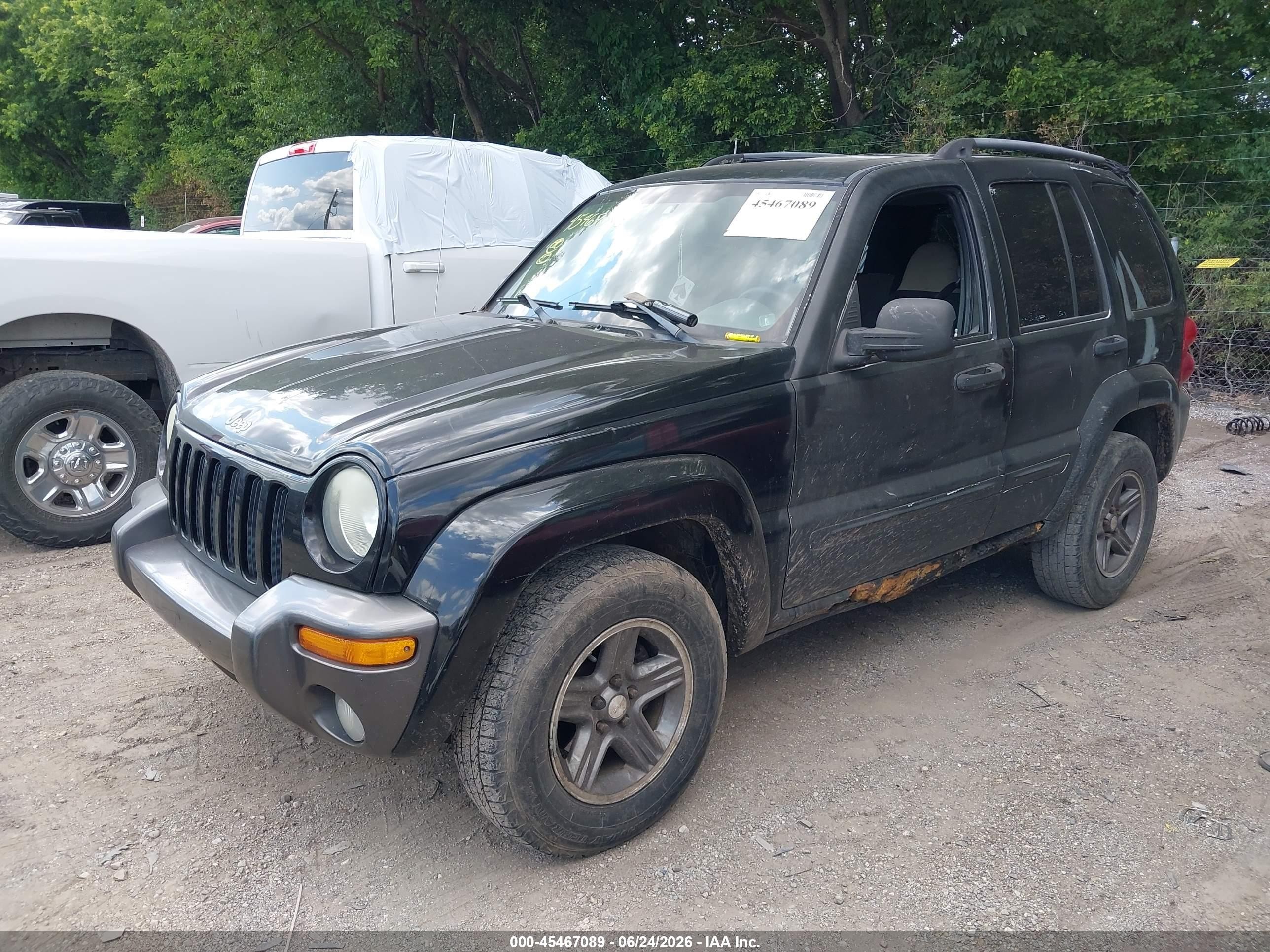 2004 Jeep Liberty Sport Black vin: 1J4GL48K24W317441