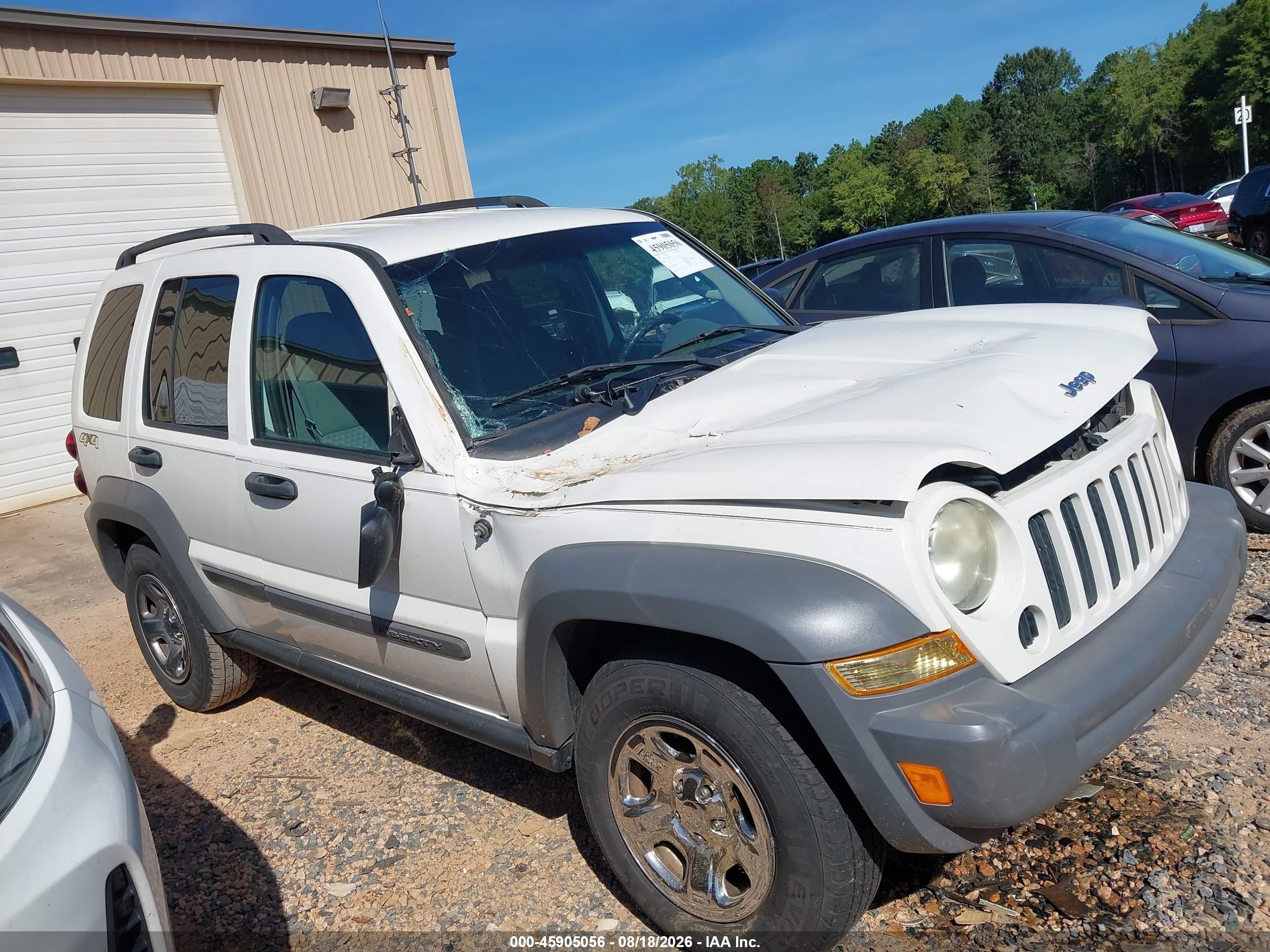 2005 Jeep Liberty Sport Белый vin: 1J4GL48K25W545019