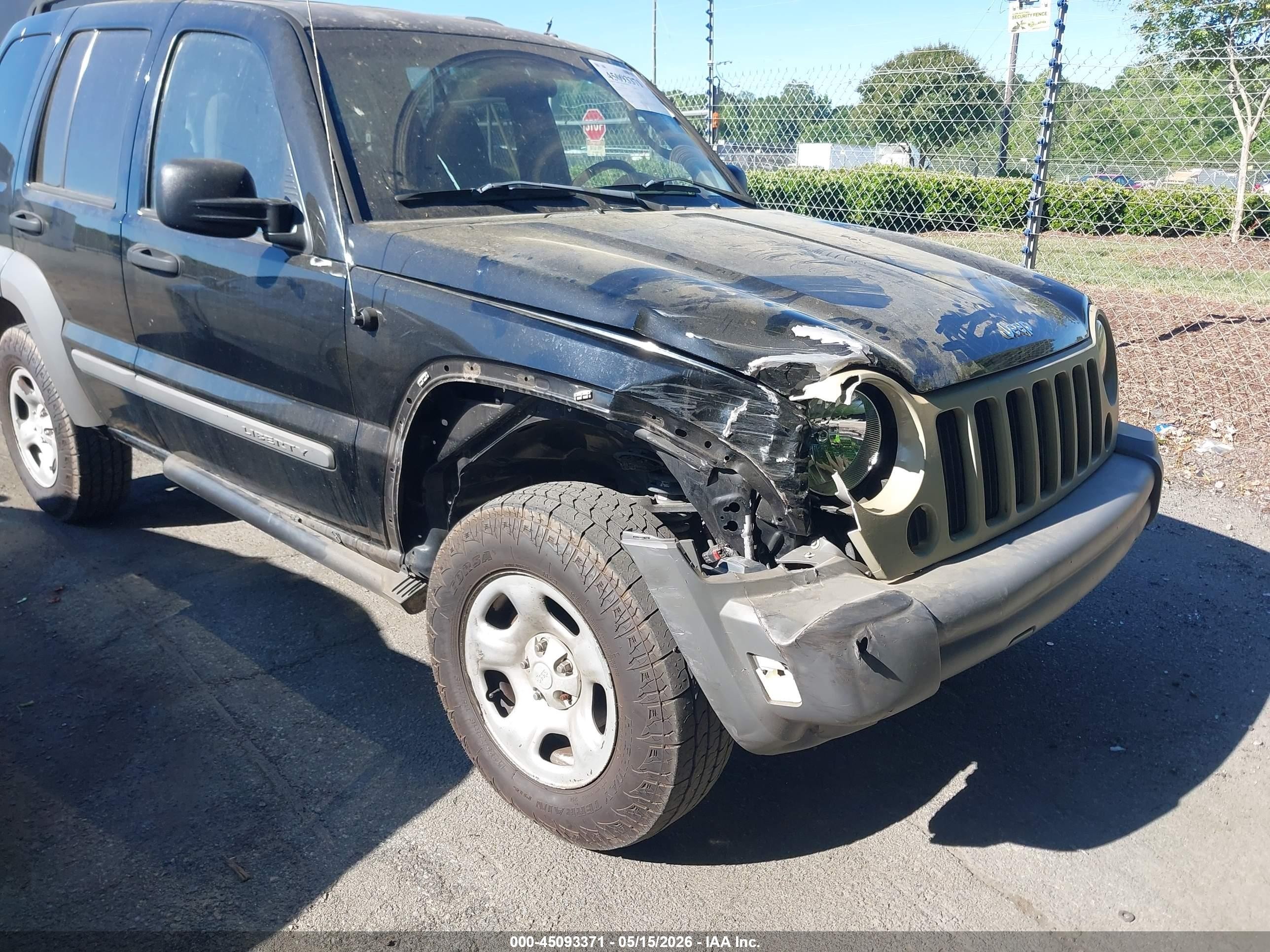2005 Jeep Liberty Sport Black vin: 1J4GL48K25W622763