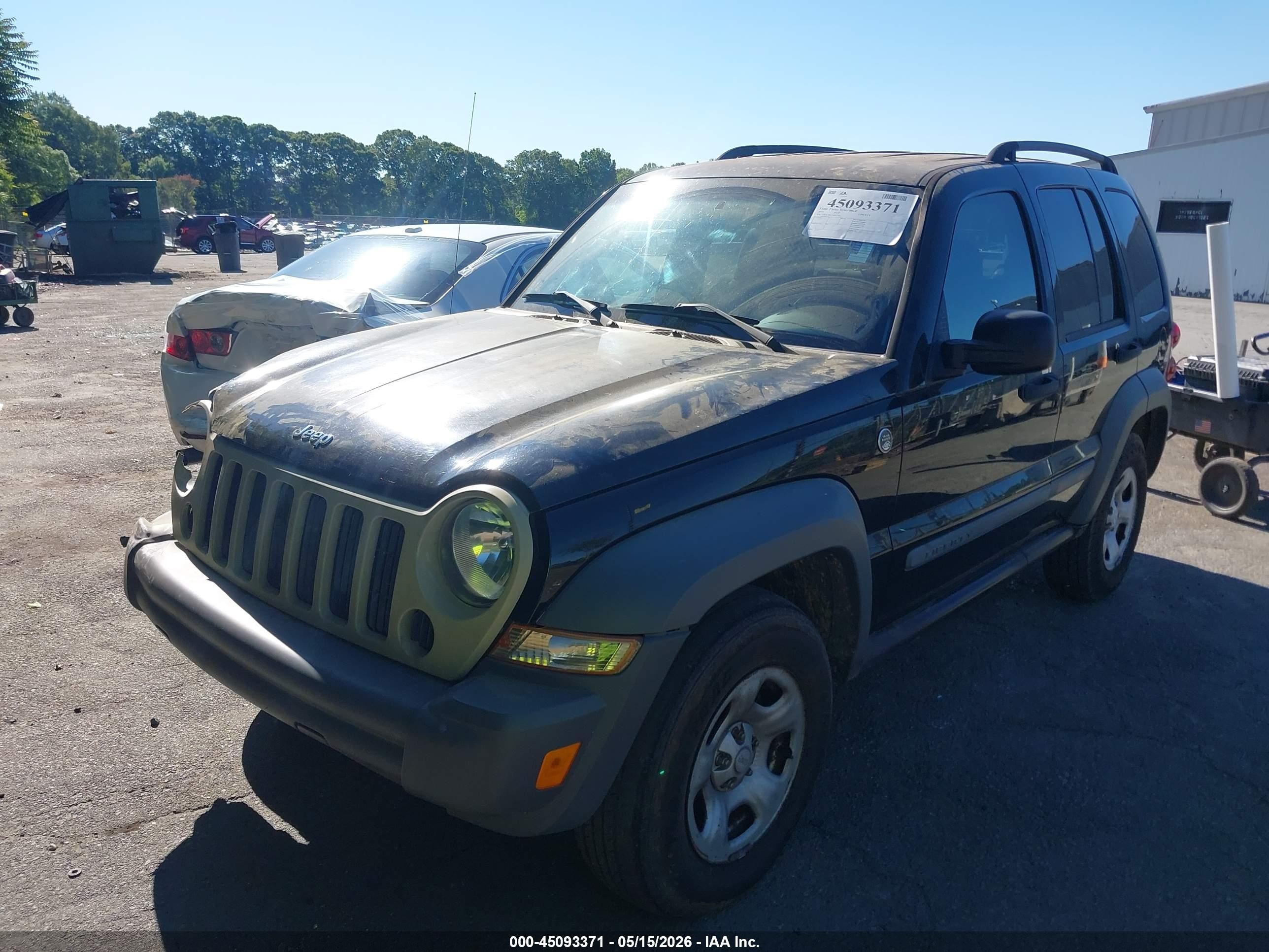 2005 Jeep Liberty Sport Black vin: 1J4GL48K25W622763