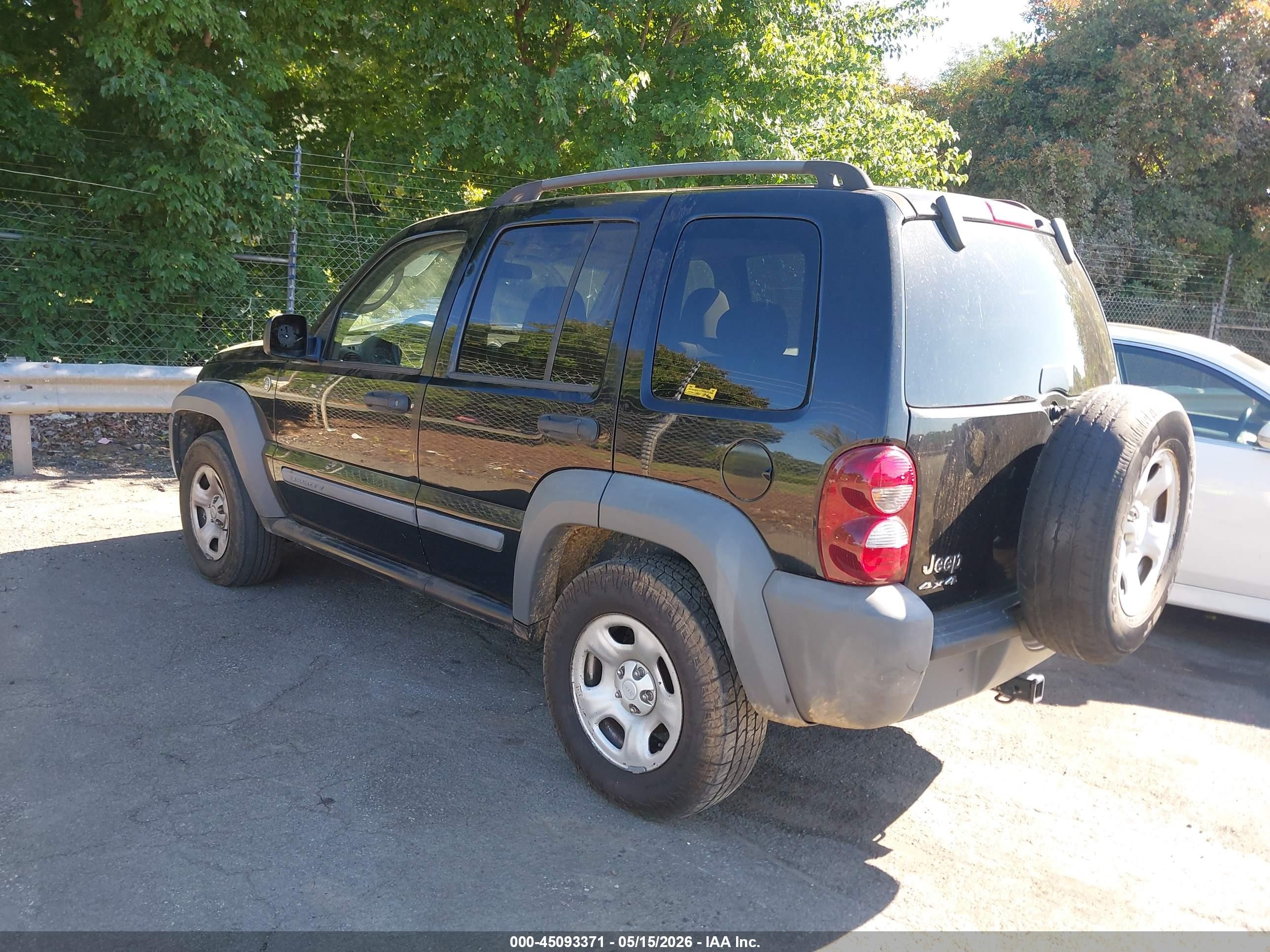 2005 Jeep Liberty Sport Black vin: 1J4GL48K25W622763
