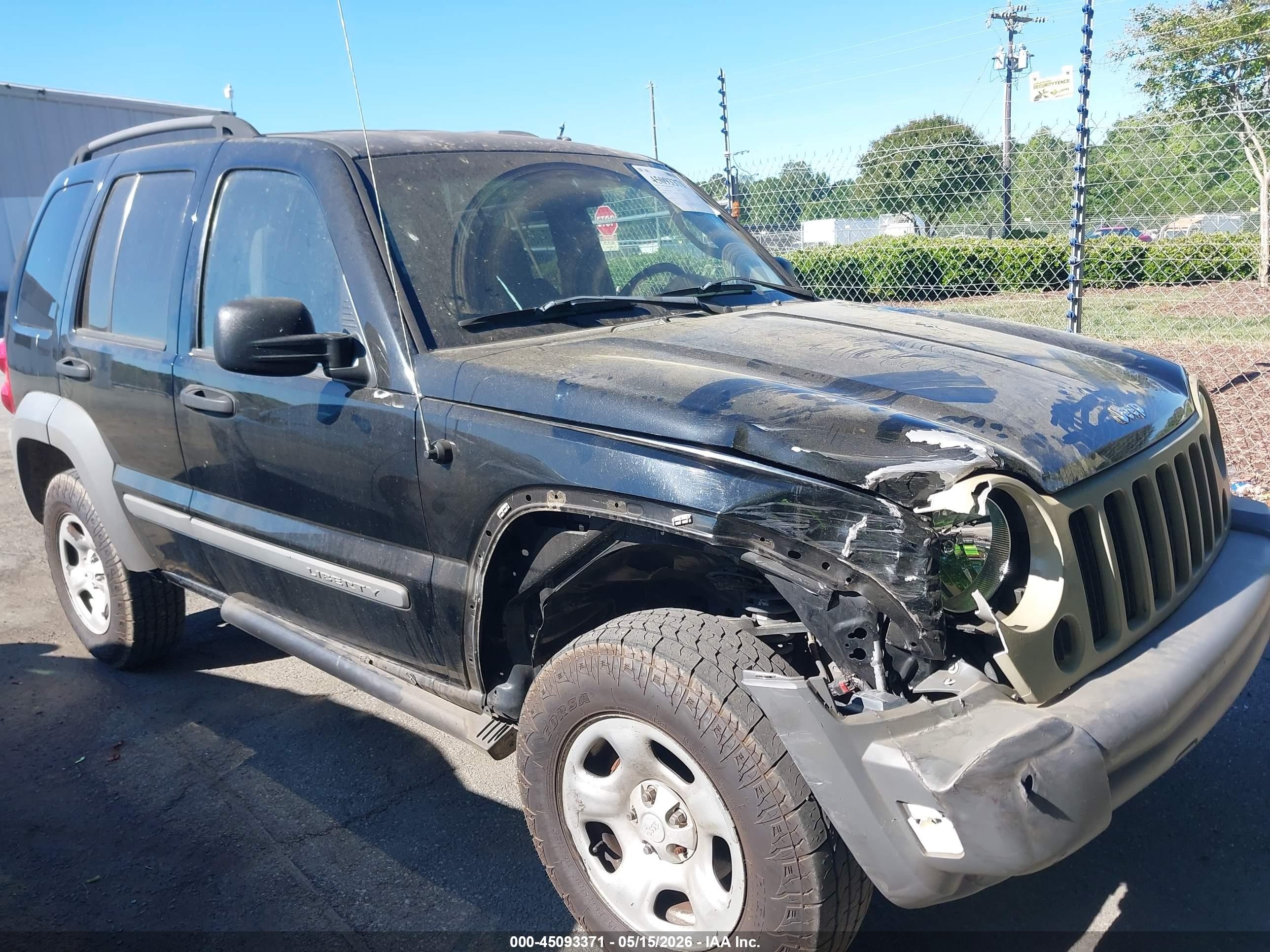 2005 Jeep Liberty Sport Black vin: 1J4GL48K25W622763