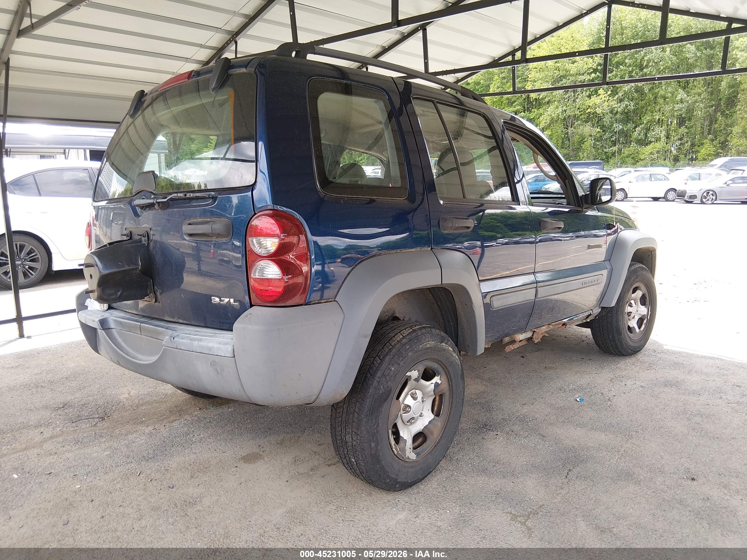 2005 Jeep Liberty Sport Синий vin: 1J4GL48K25W659912