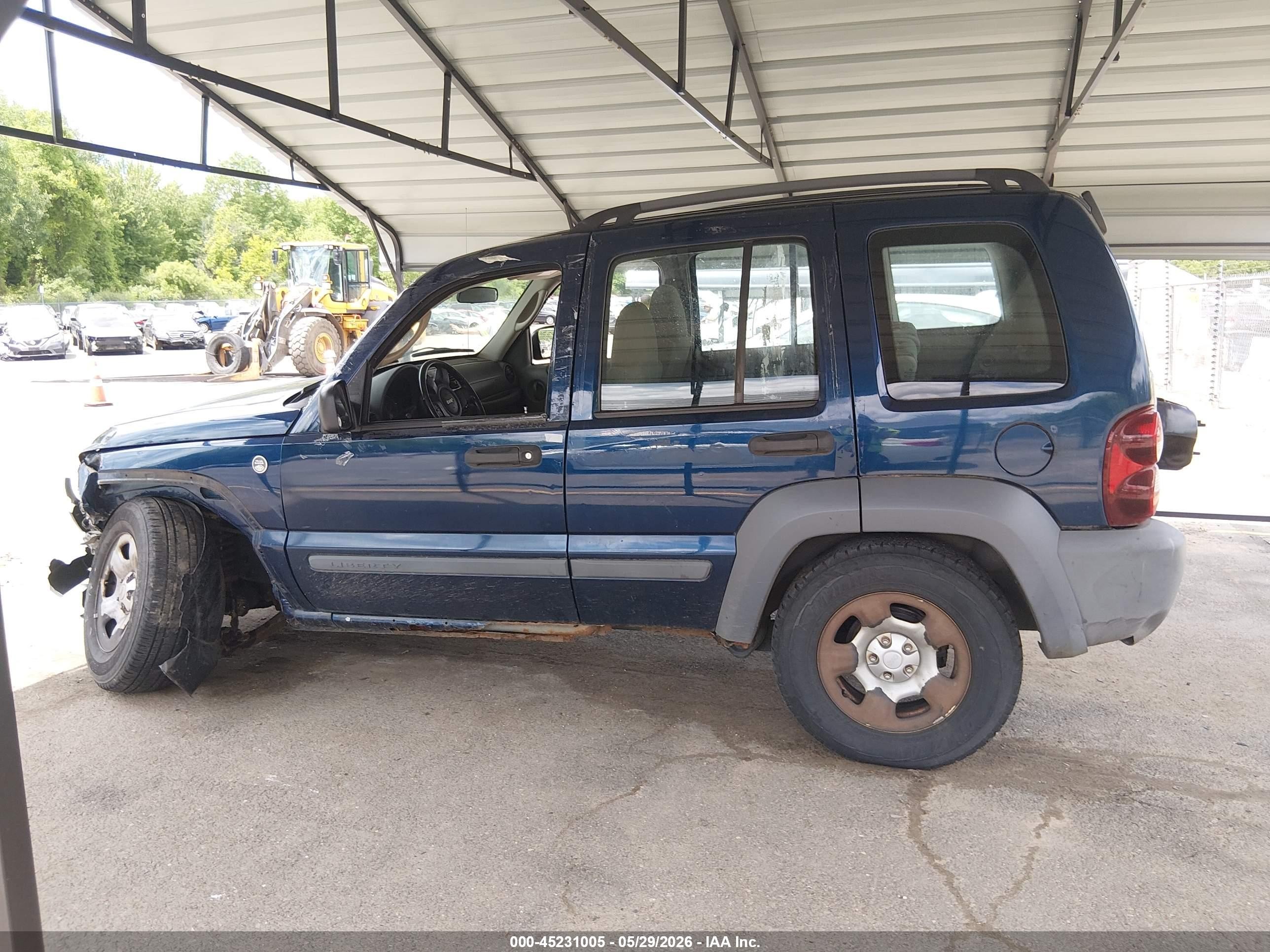 2005 Jeep Liberty Sport Синий vin: 1J4GL48K25W659912