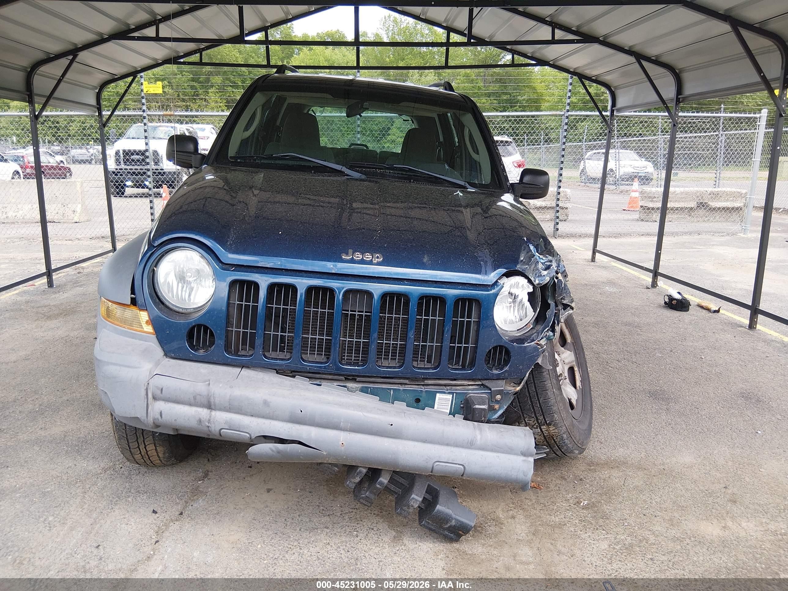 2005 Jeep Liberty Sport Синий vin: 1J4GL48K25W659912