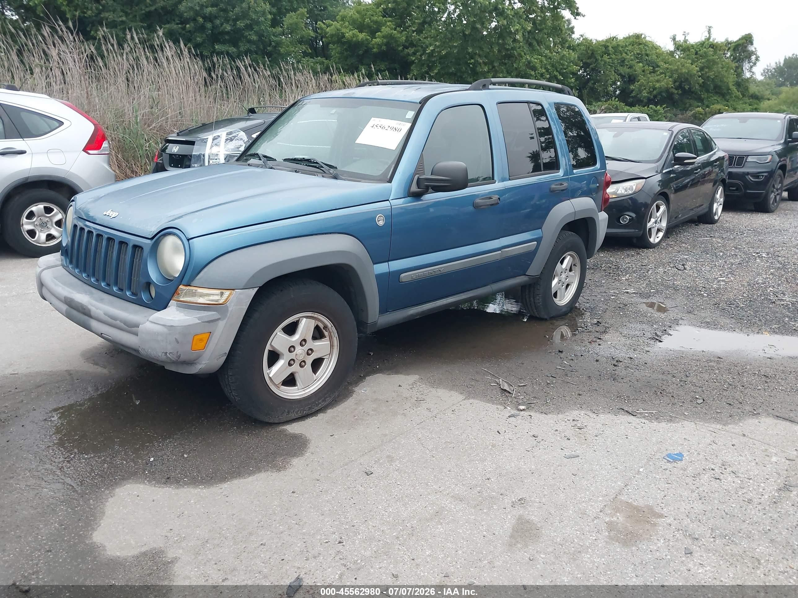 2006 Jeep Liberty Sport Blue vin: 1J4GL48K26W102709