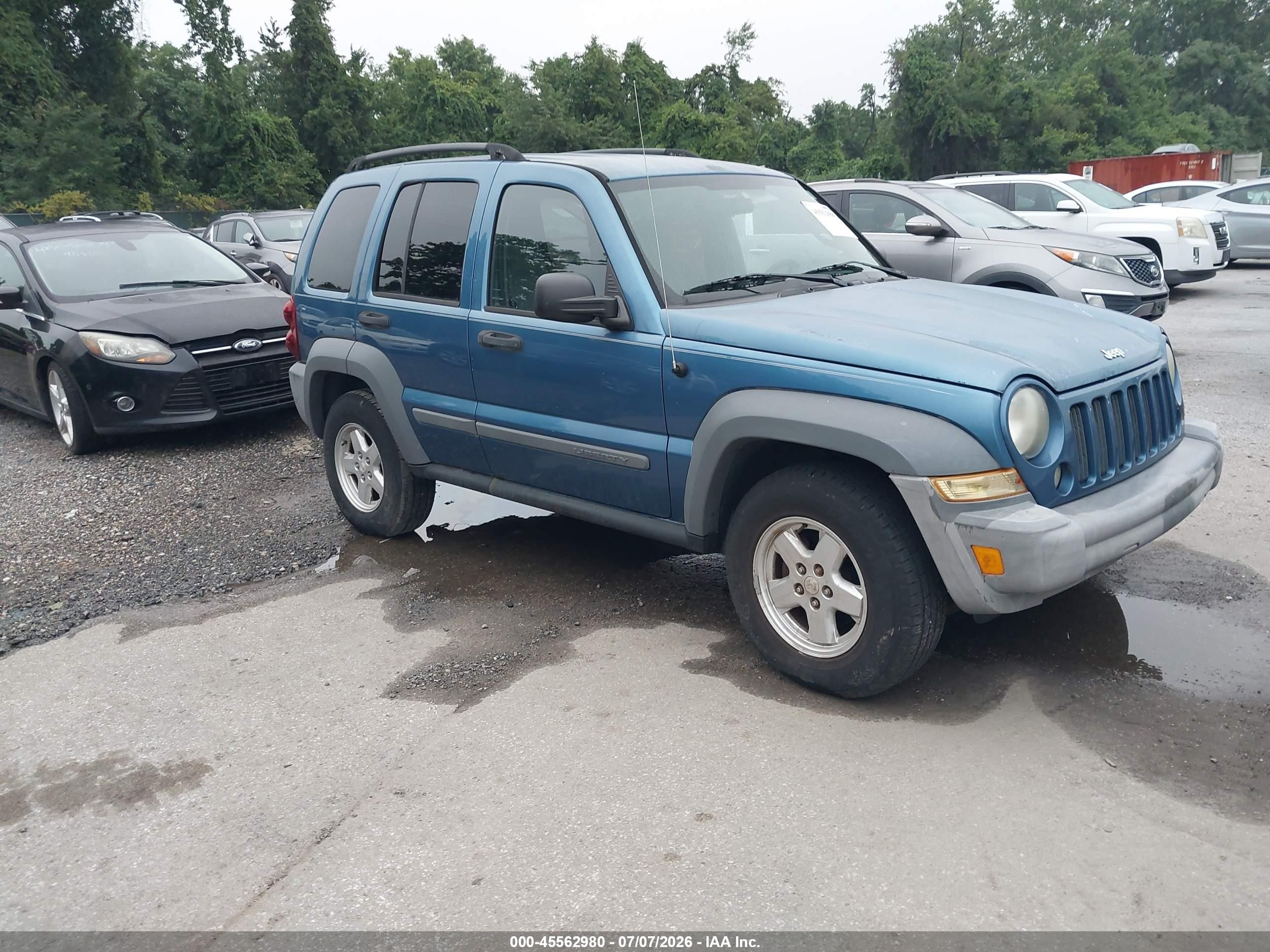 2006 Jeep Liberty Sport Blue vin: 1J4GL48K26W102709