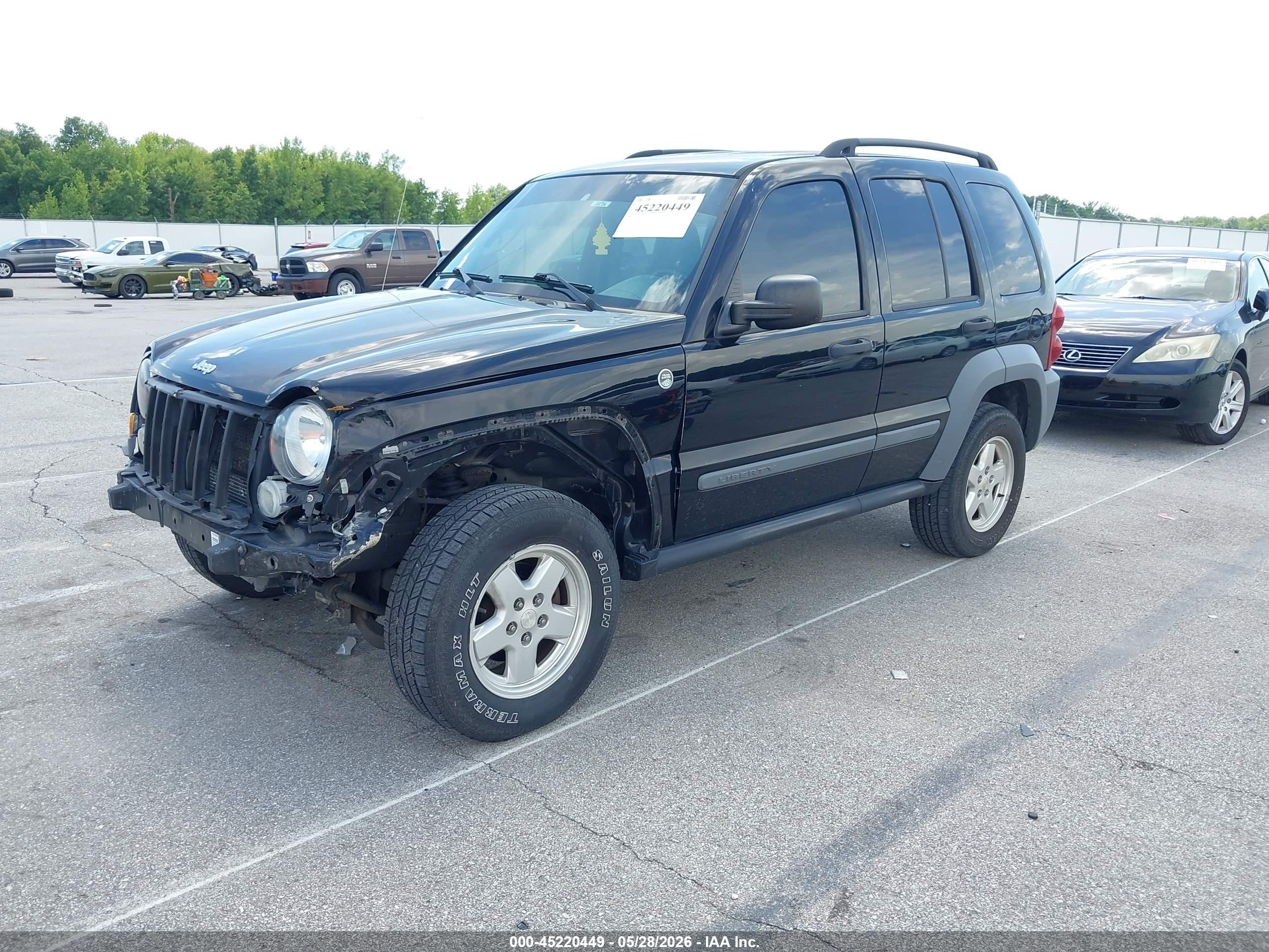 2006 Jeep Liberty Sport Black vin: 1J4GL48K26W119770