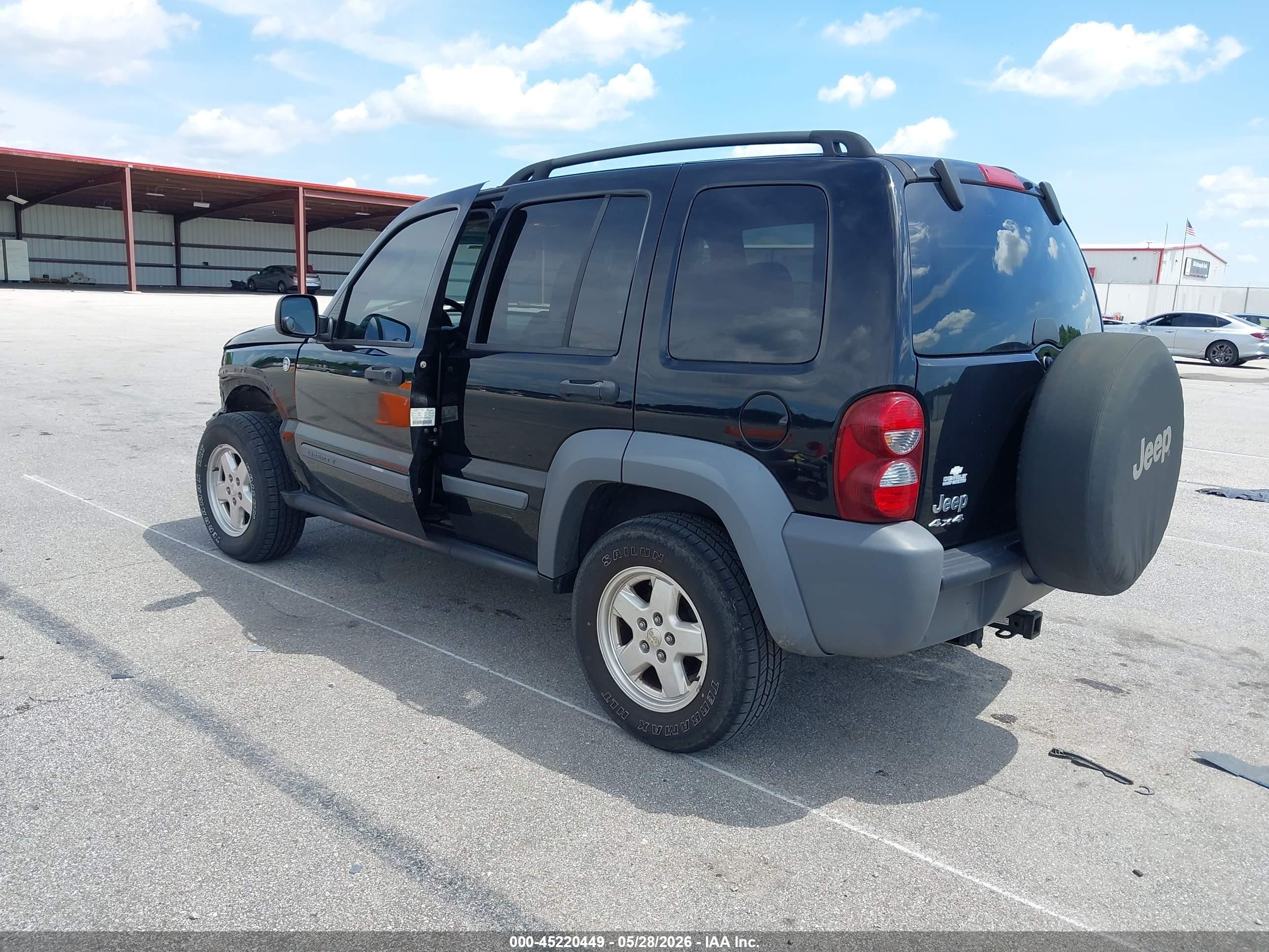 2006 Jeep Liberty Sport Black vin: 1J4GL48K26W119770