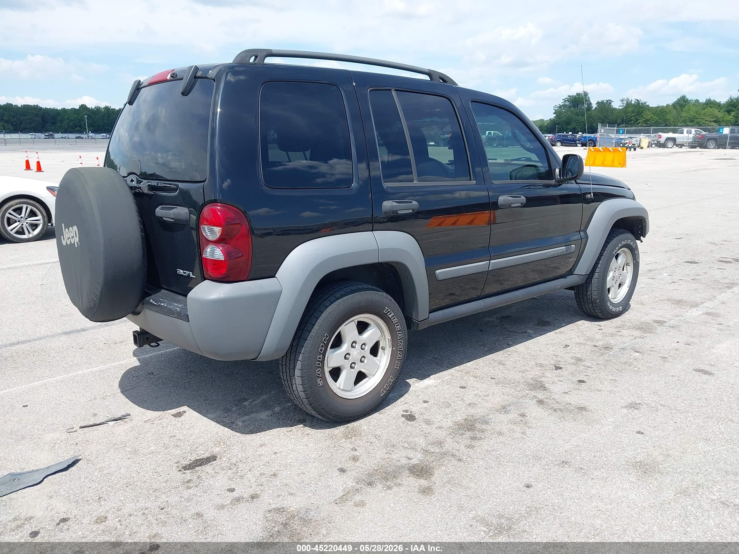 2006 Jeep Liberty Sport Black vin: 1J4GL48K26W119770