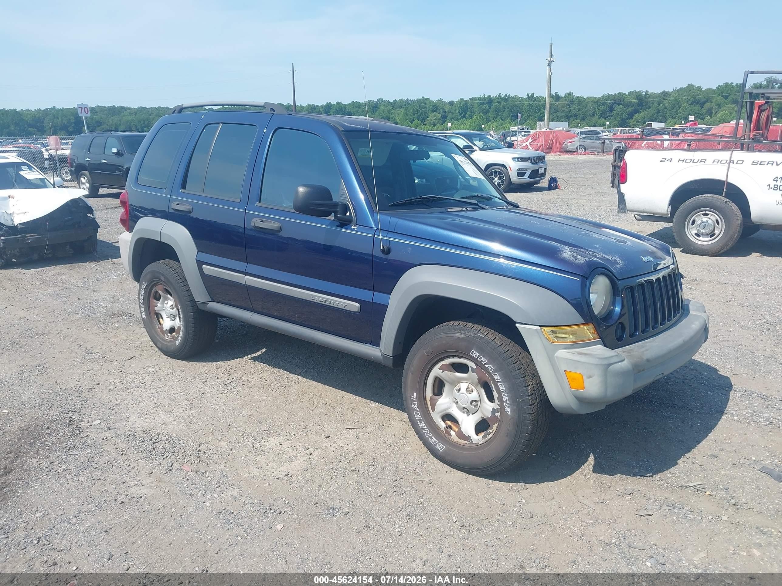 2006 Jeep Liberty Sport Blue vin: 1J4GL48K26W150212