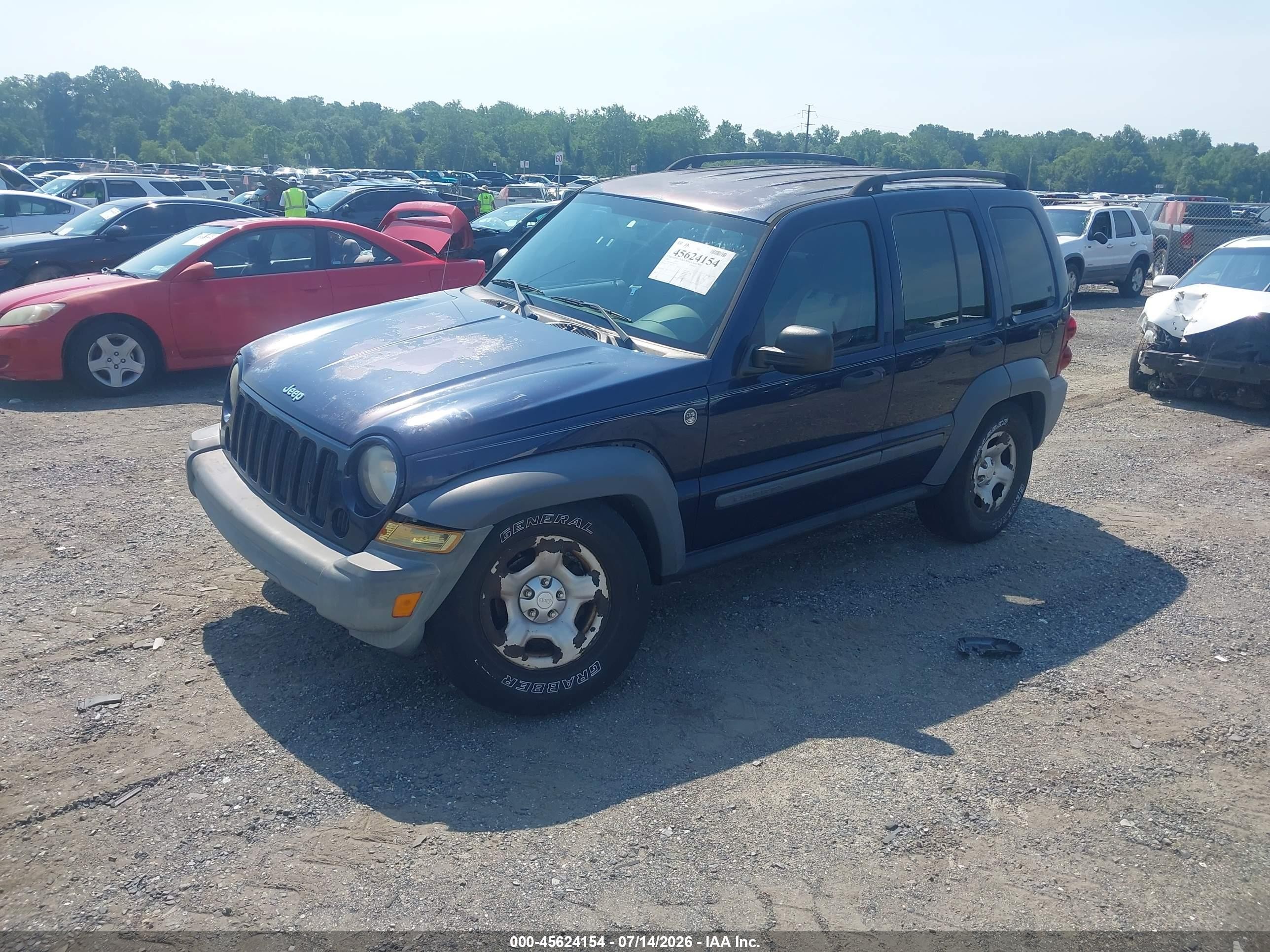 2006 Jeep Liberty Sport Blue vin: 1J4GL48K26W150212
