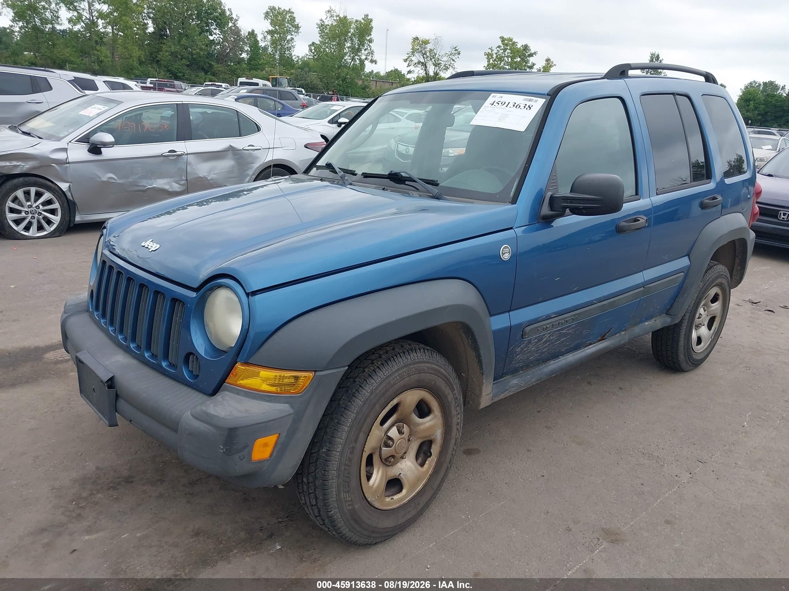 2006 Jeep Liberty Sport Blue vin: 1J4GL48K26W217973