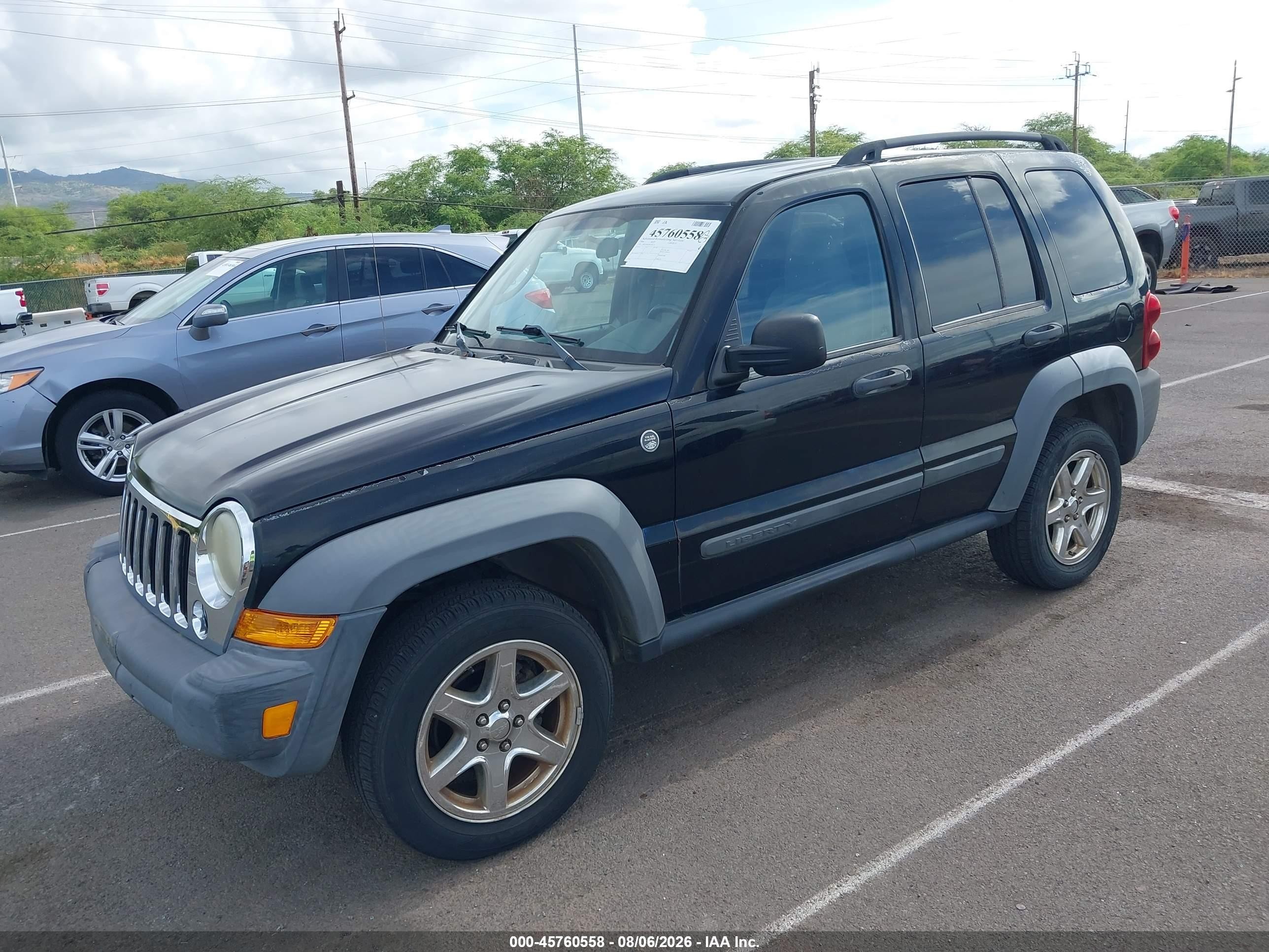2006 Jeep Liberty Sport Черный vin: 1J4GL48K26W283715