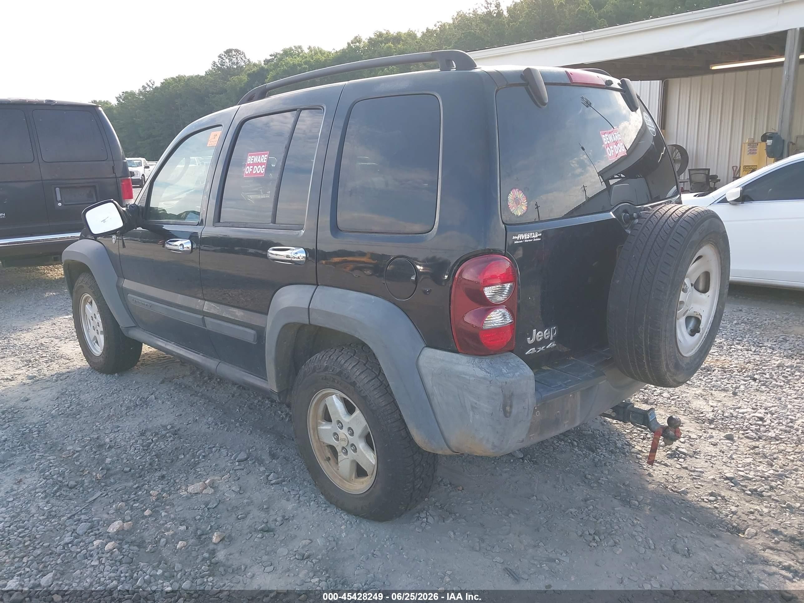 2007 Jeep Liberty Sport Black vin: 1J4GL48K27W505655
