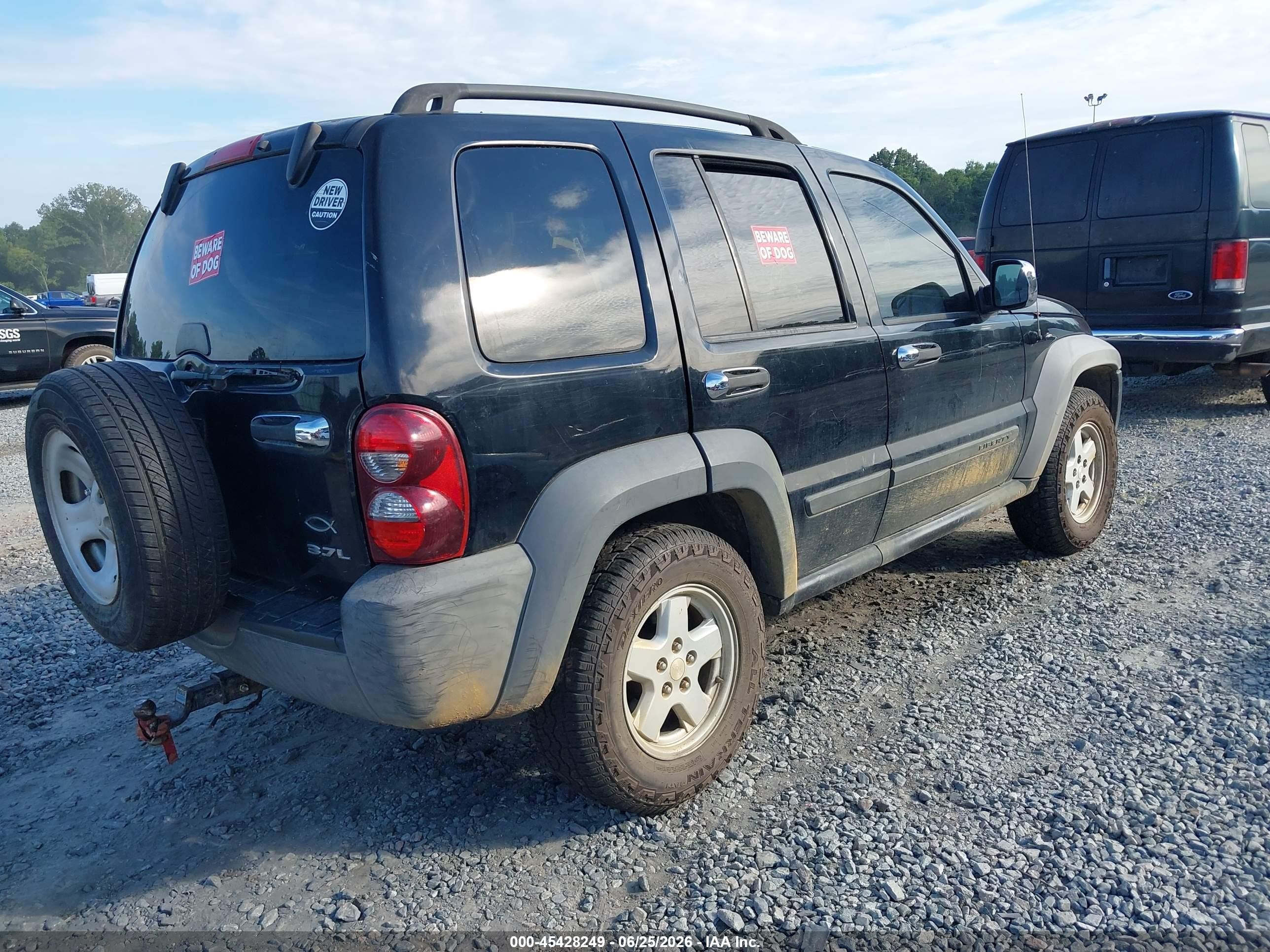 2007 Jeep Liberty Sport Black vin: 1J4GL48K27W505655
