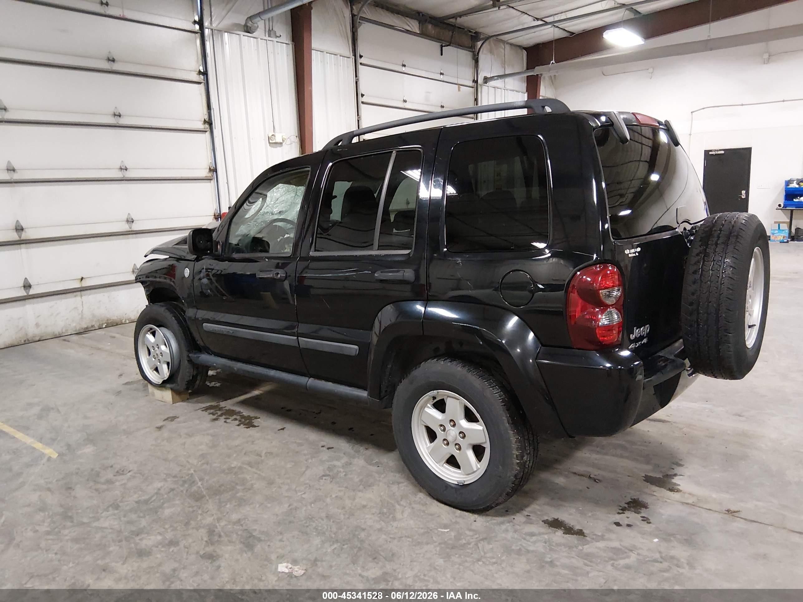 2007 Jeep Liberty Sport Black vin: 1J4GL48K27W652641