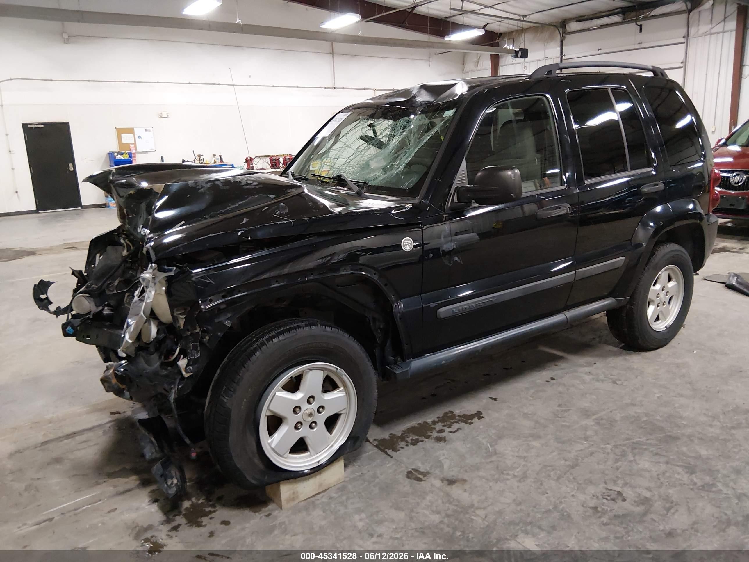 2007 Jeep Liberty Sport Black vin: 1J4GL48K27W652641