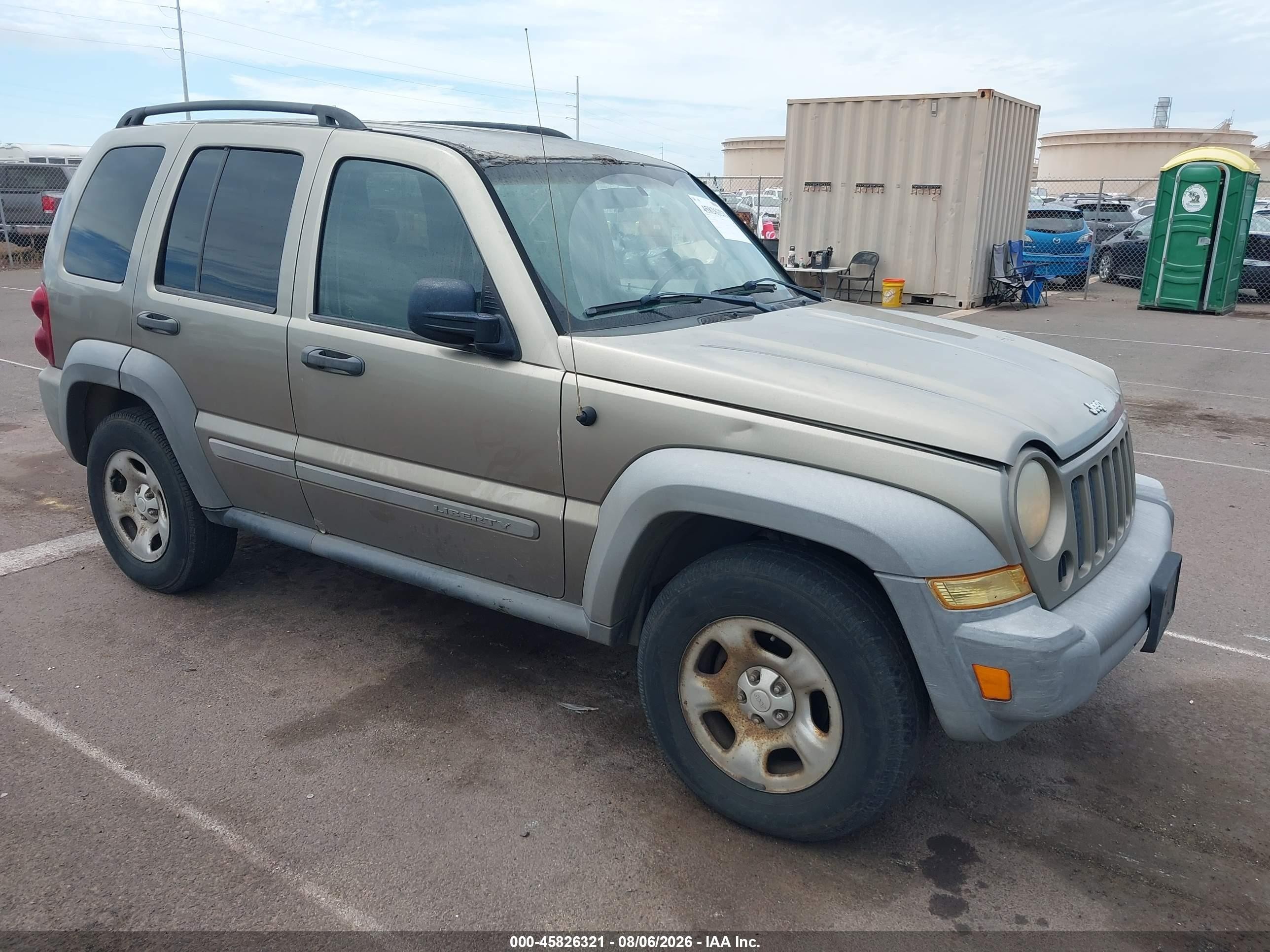 2007 Jeep Liberty Sport Beige vin: 1J4GL48K27W693125