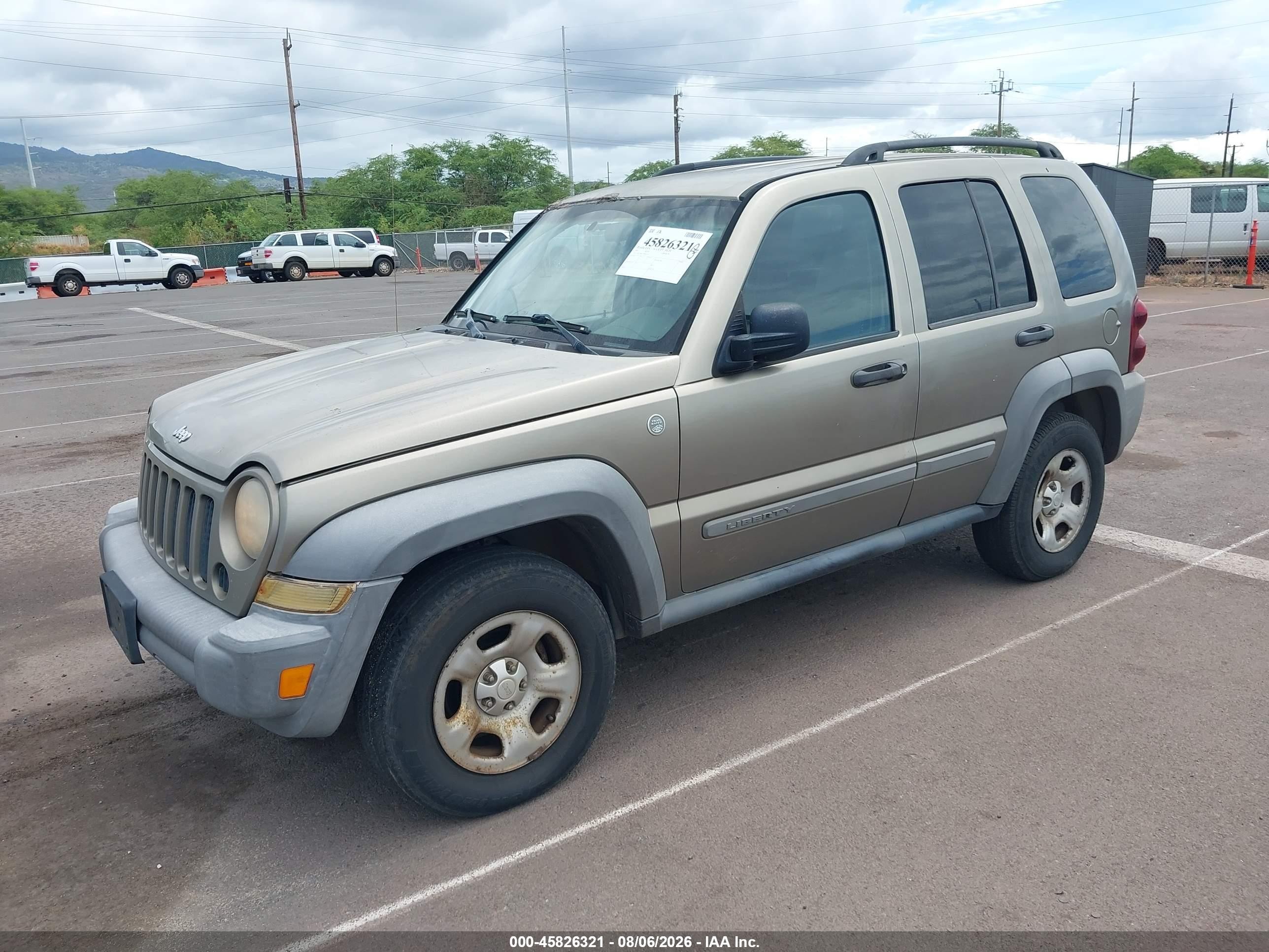 2007 Jeep Liberty Sport Beige vin: 1J4GL48K27W693125