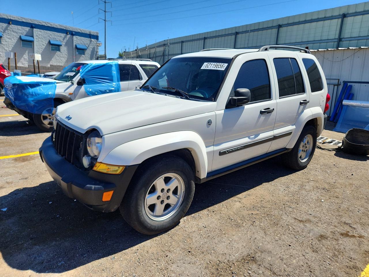 2007 Jeep Liberty Sport White vin: 1J4GL48K27W715737