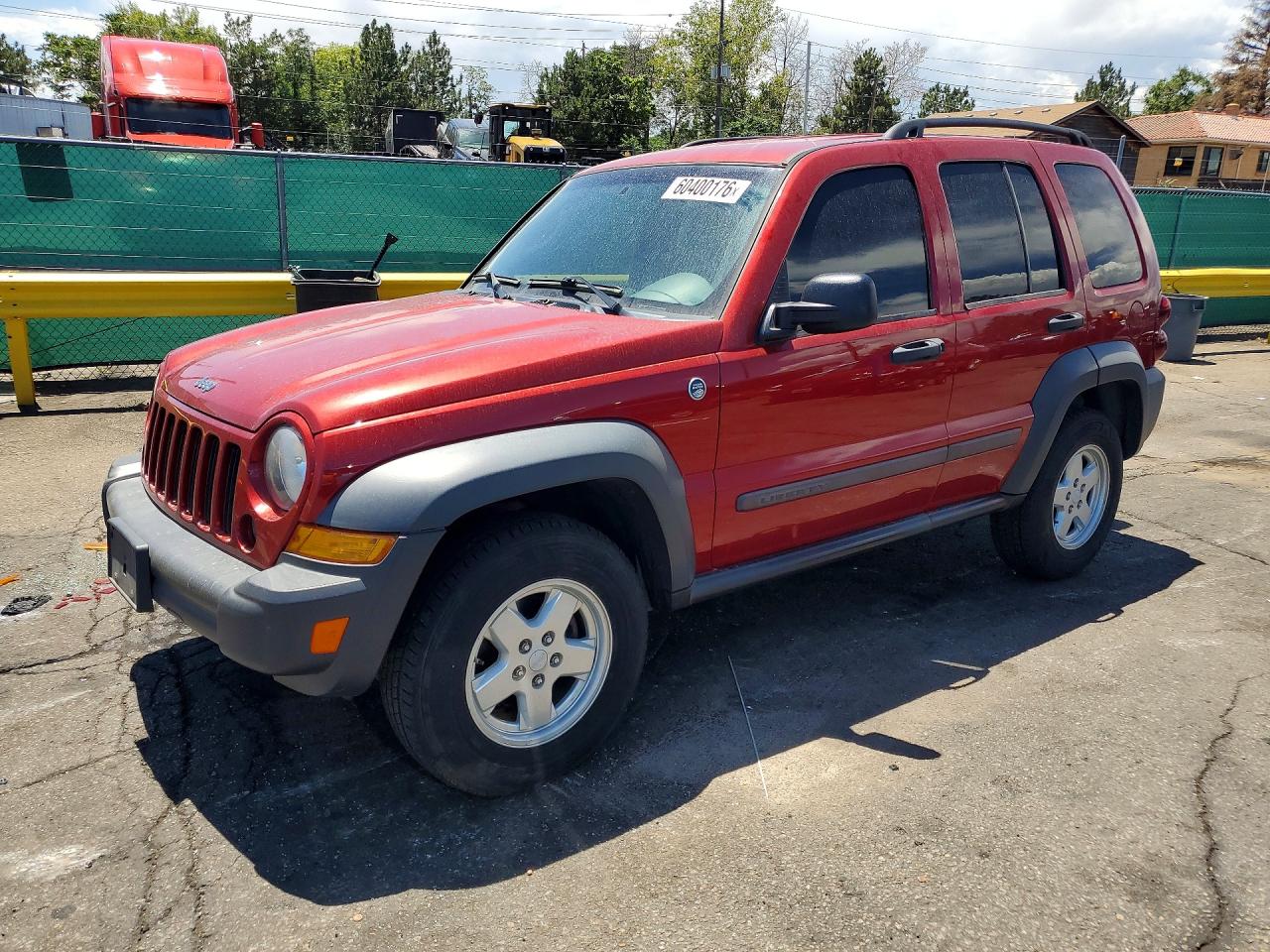 2007 Jeep Liberty Sport Maroon vin: 1J4GL48K27W718086