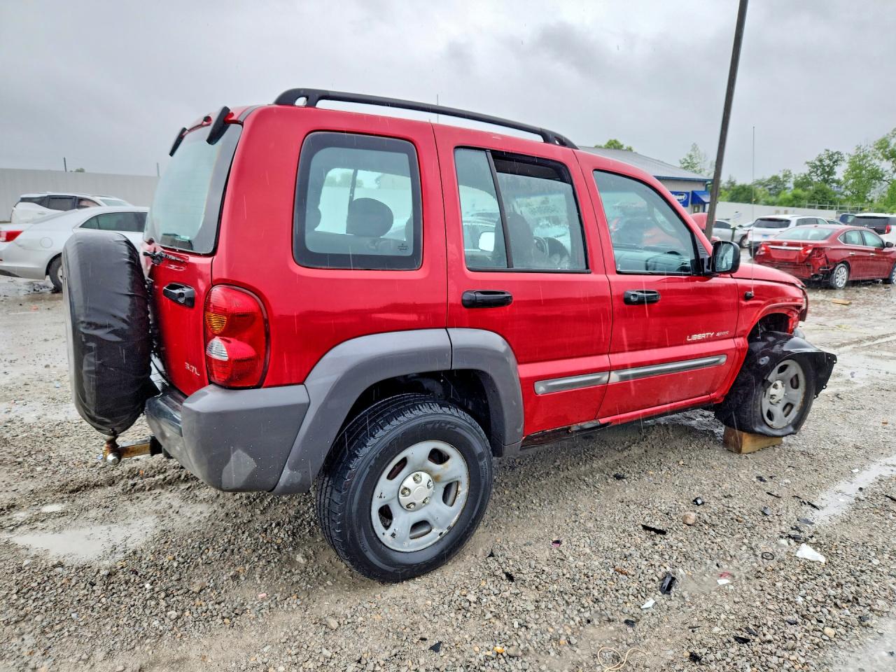 2002 Jeep Liberty Sport Red vin: 1J4GL48K32W294104