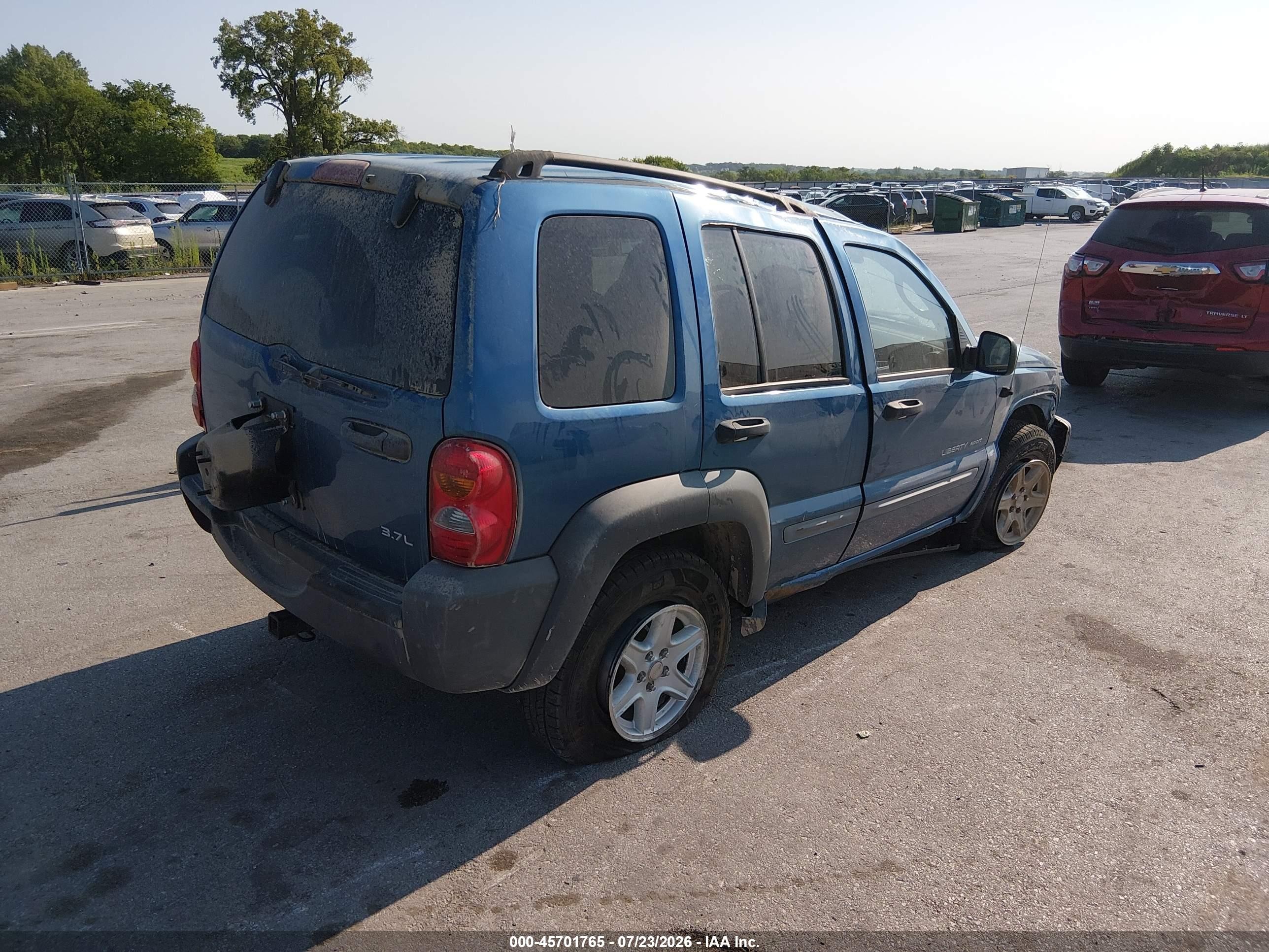 2003 Jeep Liberty Sport Blue vin: 1J4GL48K33W505867