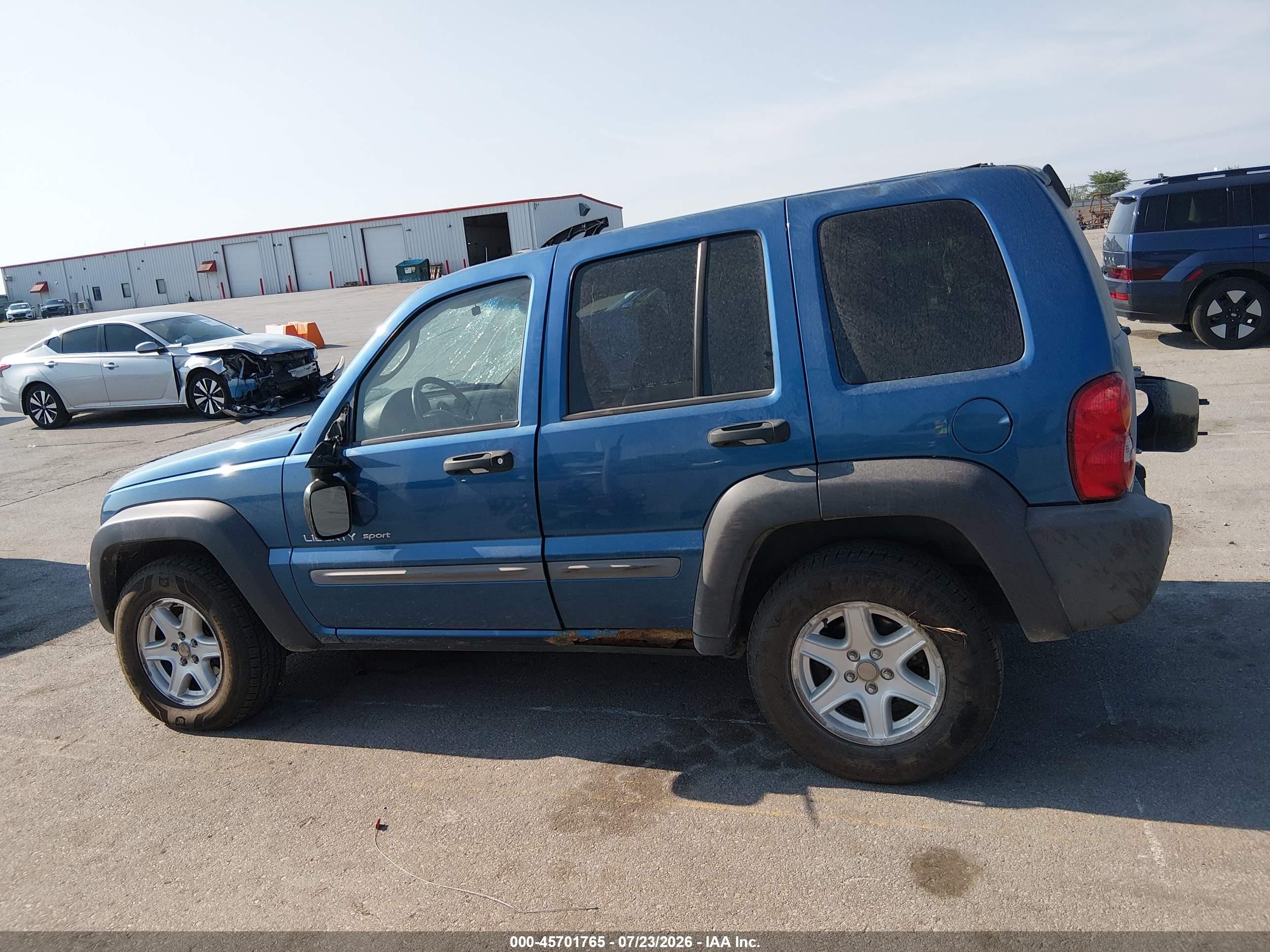 2003 Jeep Liberty Sport Blue vin: 1J4GL48K33W505867