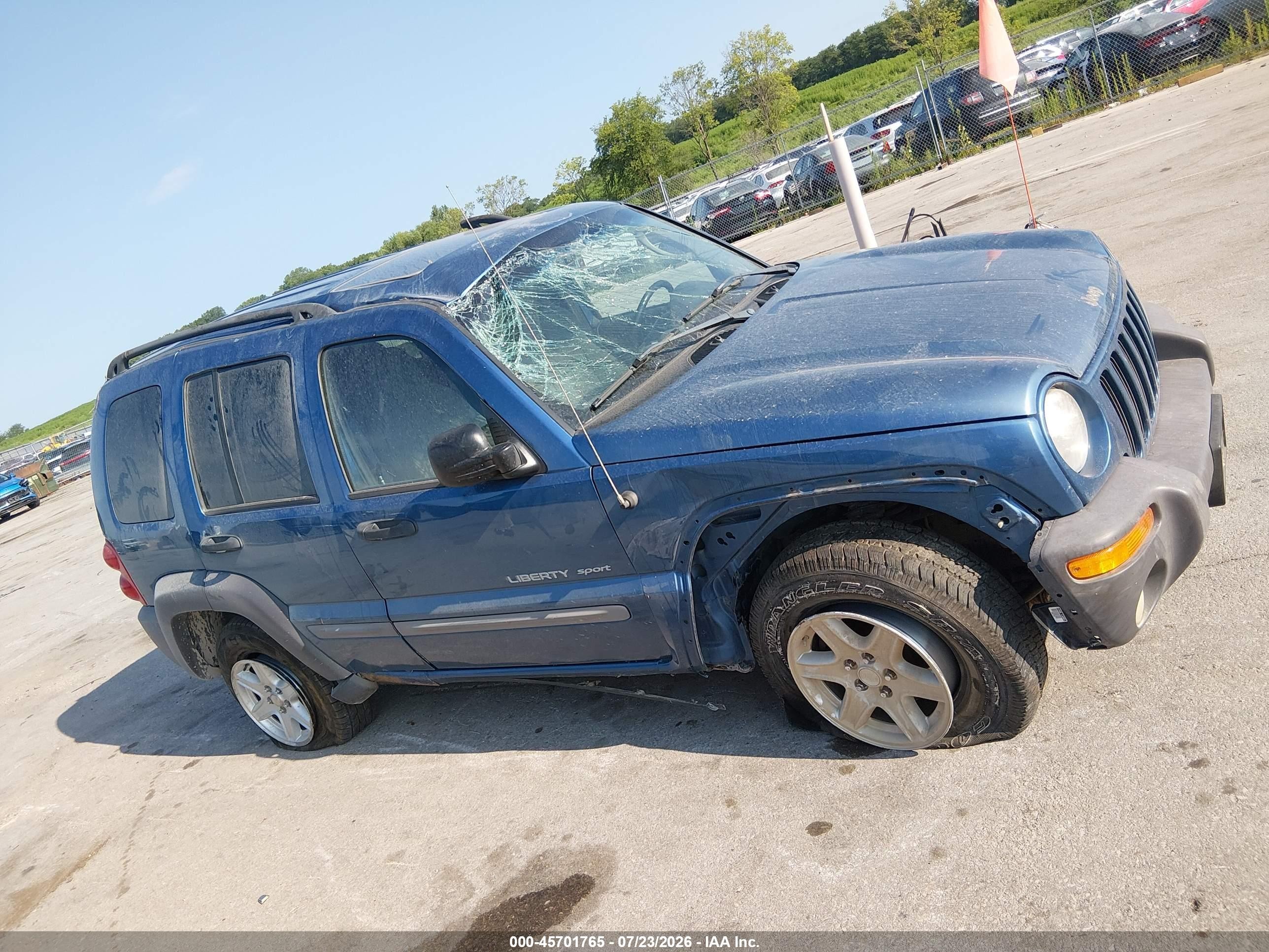 2003 Jeep Liberty Sport Blue vin: 1J4GL48K33W505867