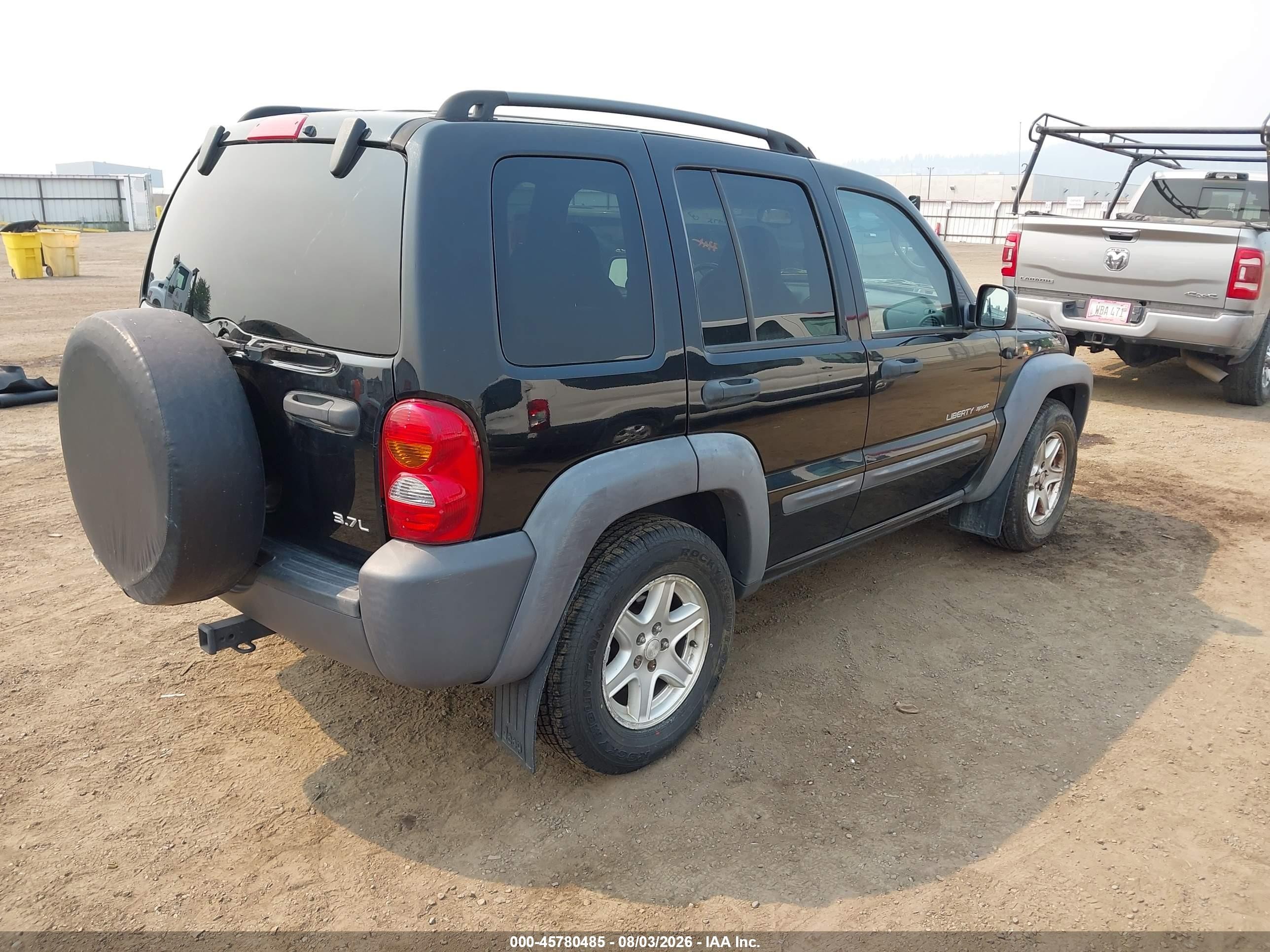2003 Jeep Liberty Sport Black vin: 1J4GL48K33W722481