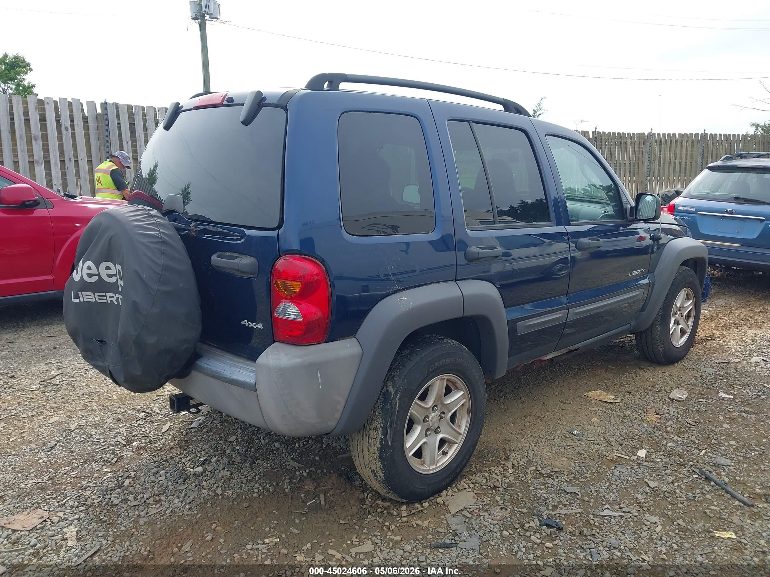 2004 Jeep Liberty Sport Синий vin: 1J4GL48K34W121749