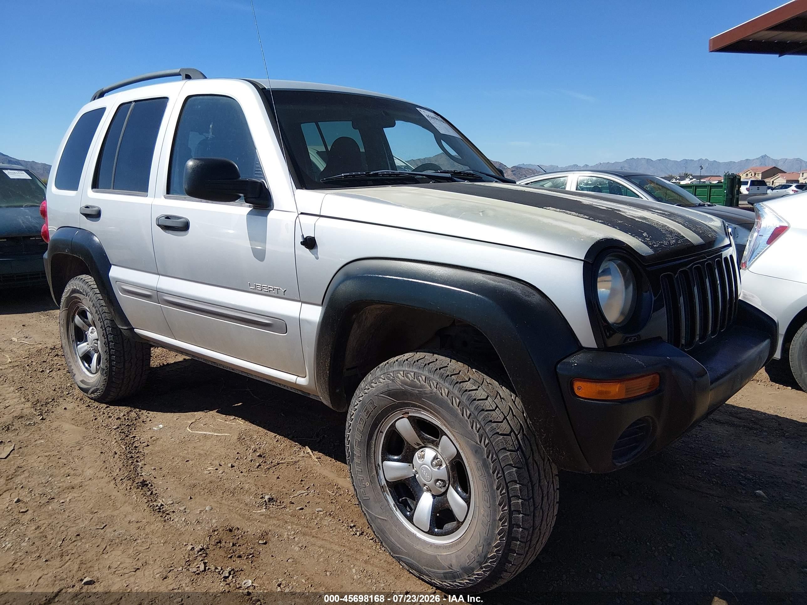 2004 Jeep Liberty Sport Silver vin: 1J4GL48K34W193695
