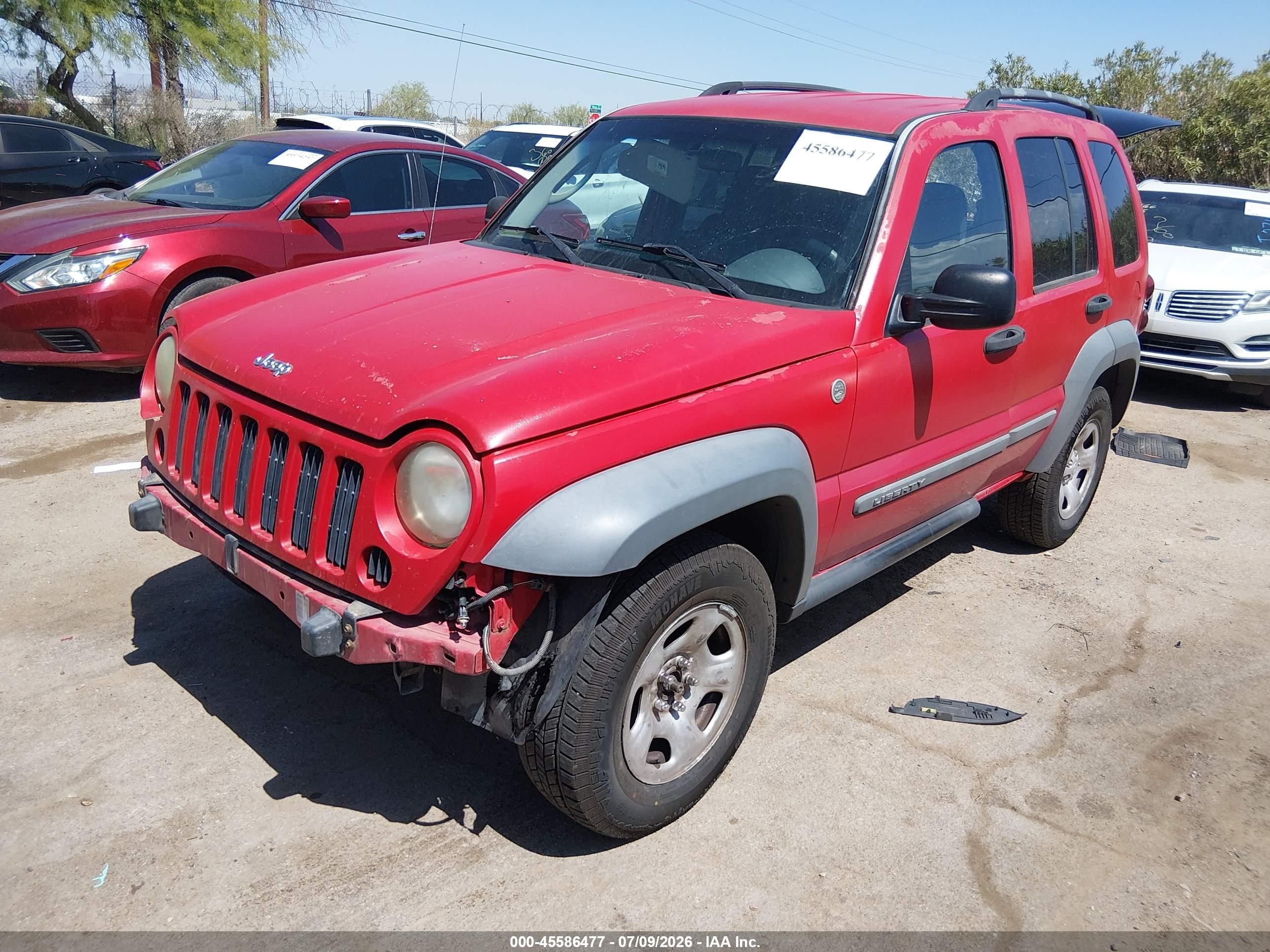 2005 Jeep Liberty Sport Красный vin: 1J4GL48K35W544428