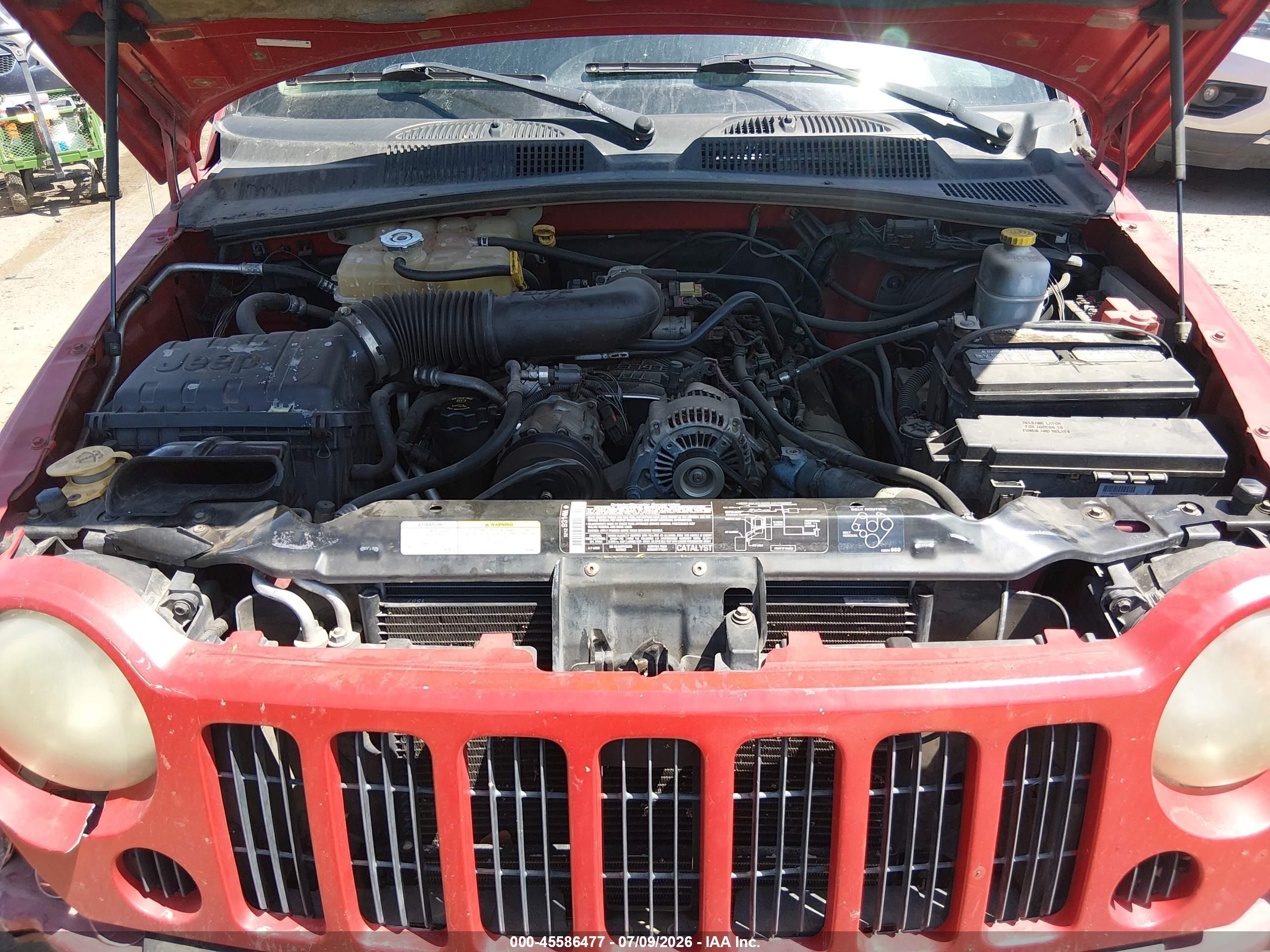 2005 Jeep Liberty Sport Красный vin: 1J4GL48K35W544428