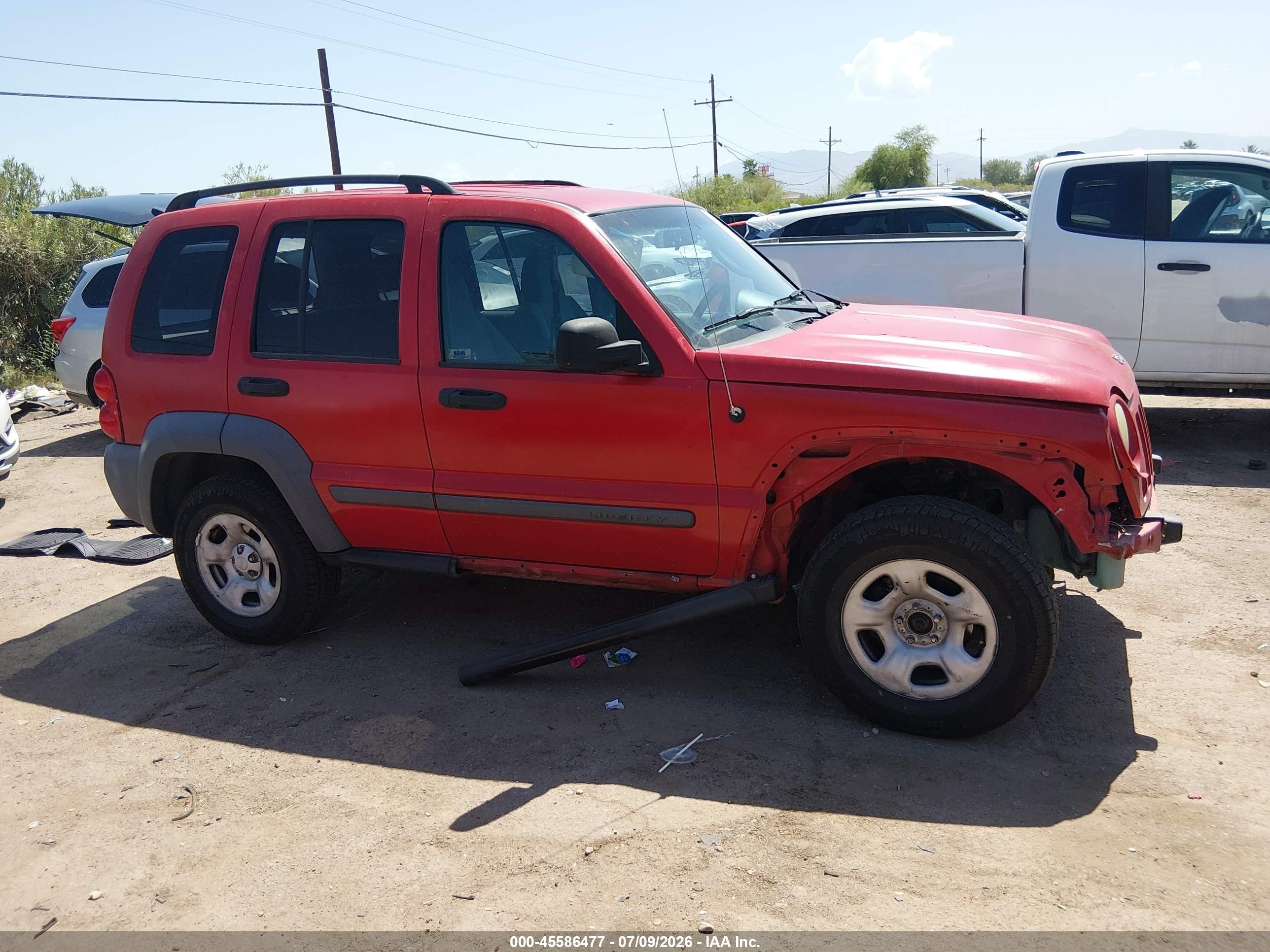 2005 Jeep Liberty Sport Красный vin: 1J4GL48K35W544428