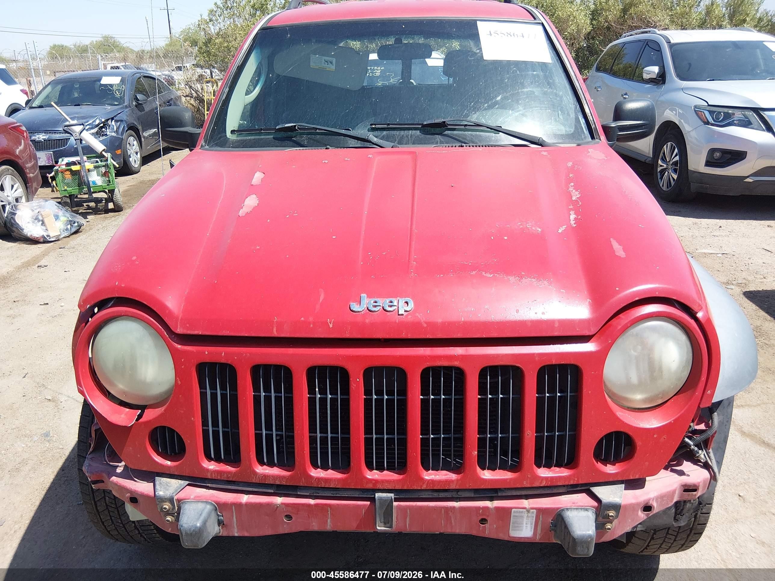 2005 Jeep Liberty Sport Красный vin: 1J4GL48K35W544428