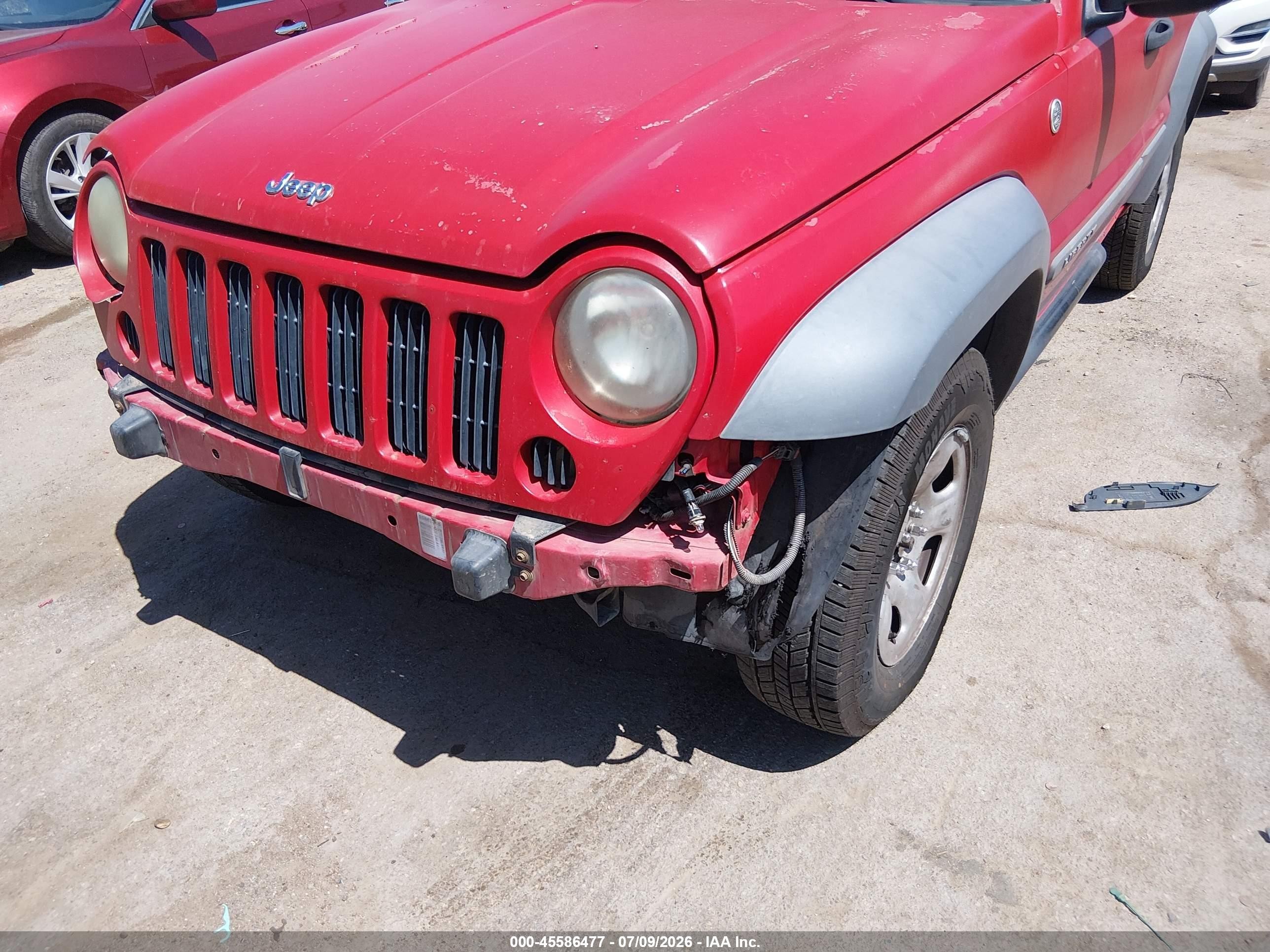 2005 Jeep Liberty Sport Красный vin: 1J4GL48K35W544428