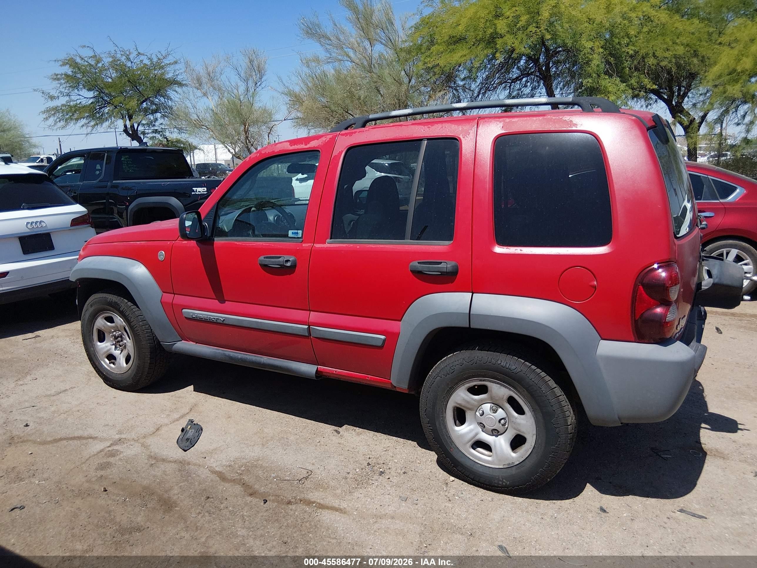 2005 Jeep Liberty Sport Красный vin: 1J4GL48K35W544428