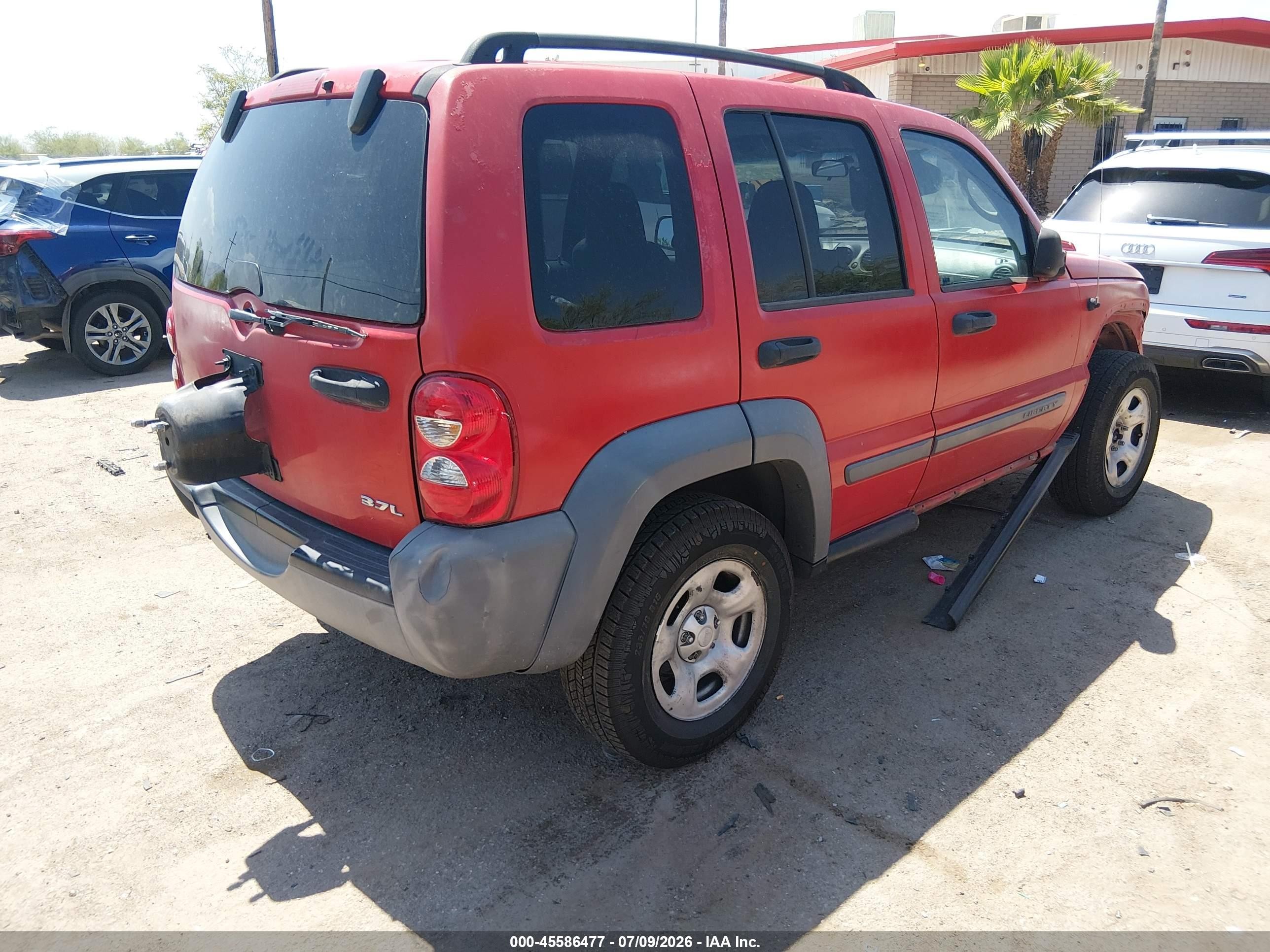 2005 Jeep Liberty Sport Красный vin: 1J4GL48K35W544428