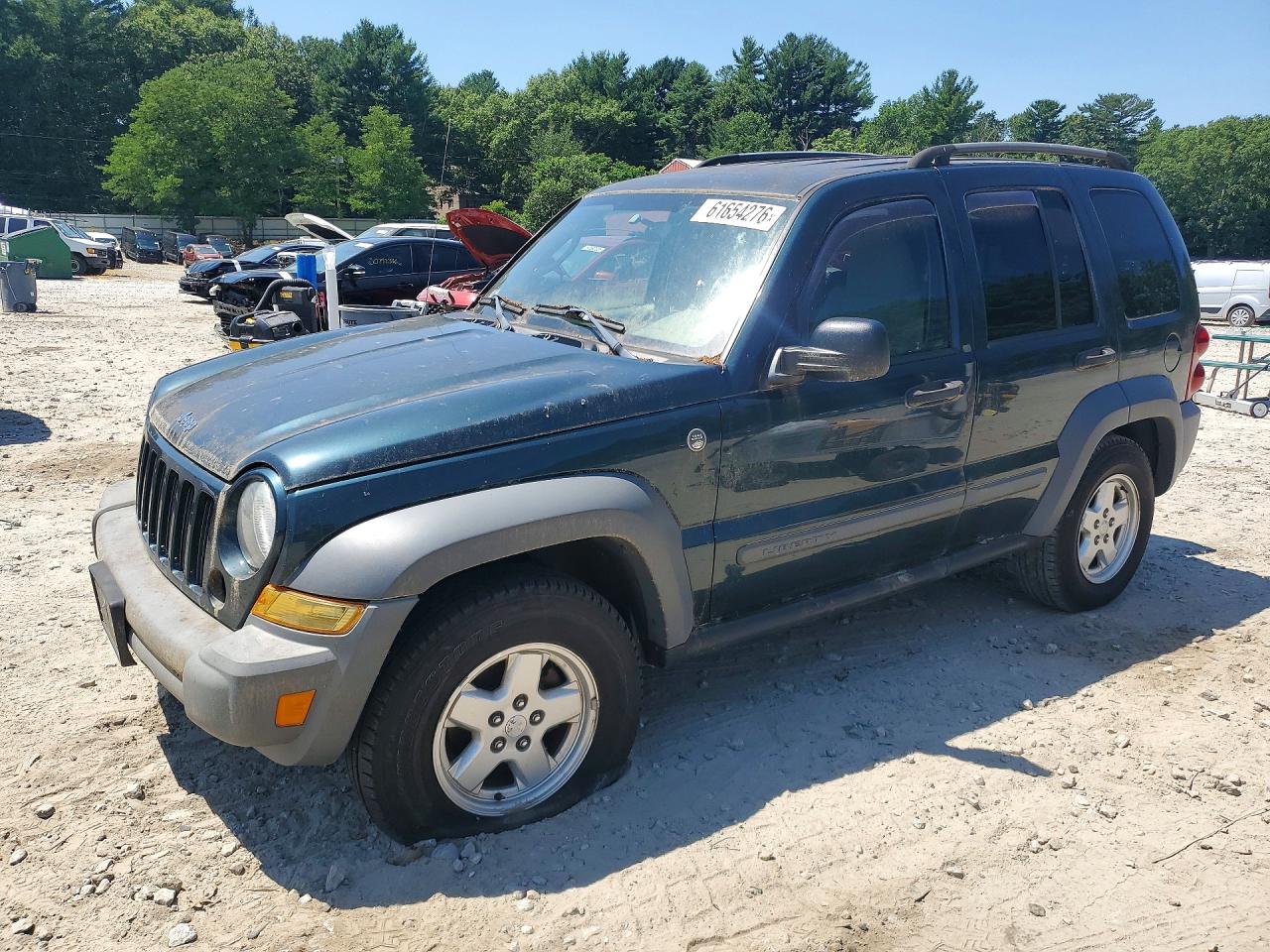 2005 Jeep Liberty Sport Green vin: 1J4GL48K35W584265
