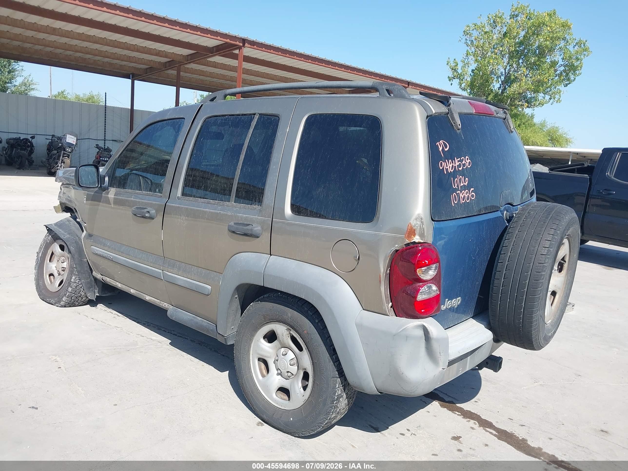 2006 Jeep Liberty Sport Beige vin: 1J4GL48K36W107885