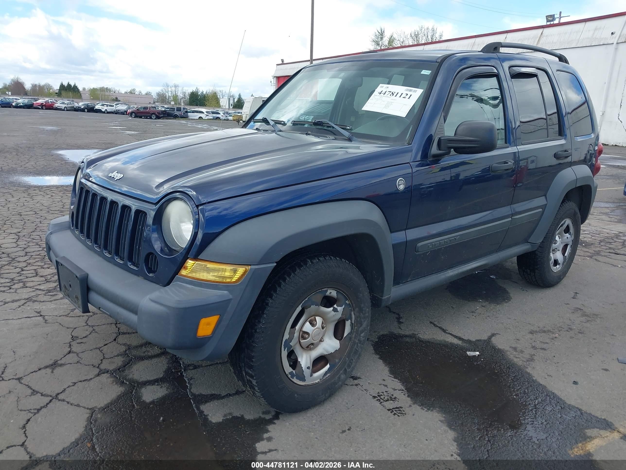 2006 Jeep Liberty Sport Blue vin: 1J4GL48K36W163261